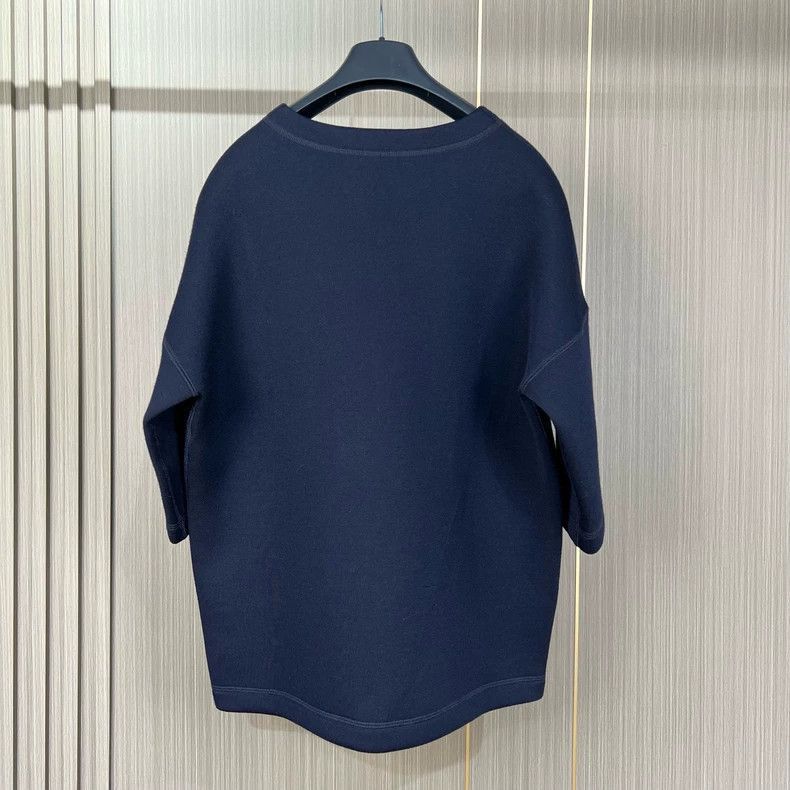 Dior Dior Logo Beaded Wool Short Sleeve Top-2506 Size US M / EU 48-50 / 2 - 2 Thumbnail