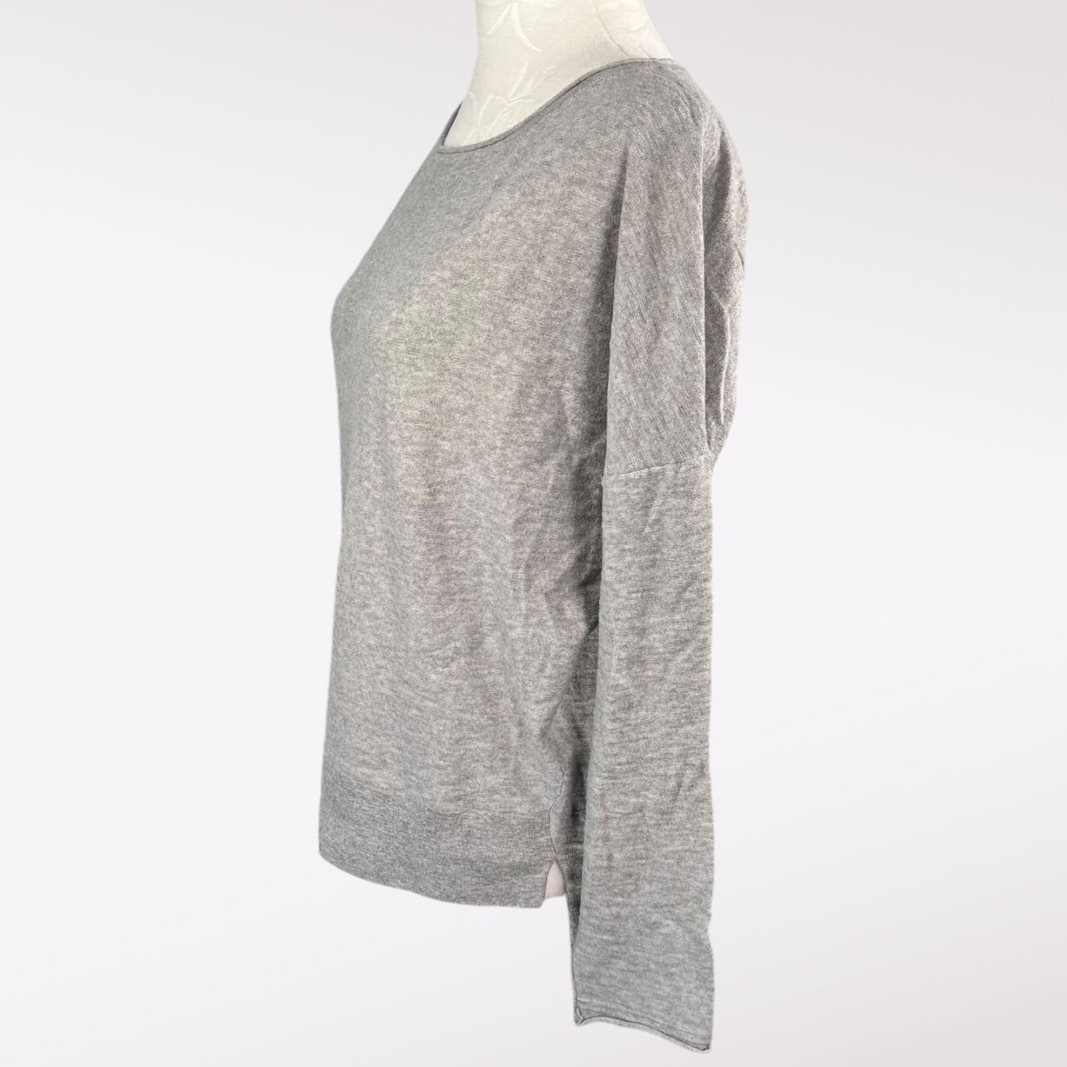 Vince Vince Knit Long Sleeve Top Drop Shoulder Gray Small Size S / US 4 / IT 40 - 4 Thumbnail