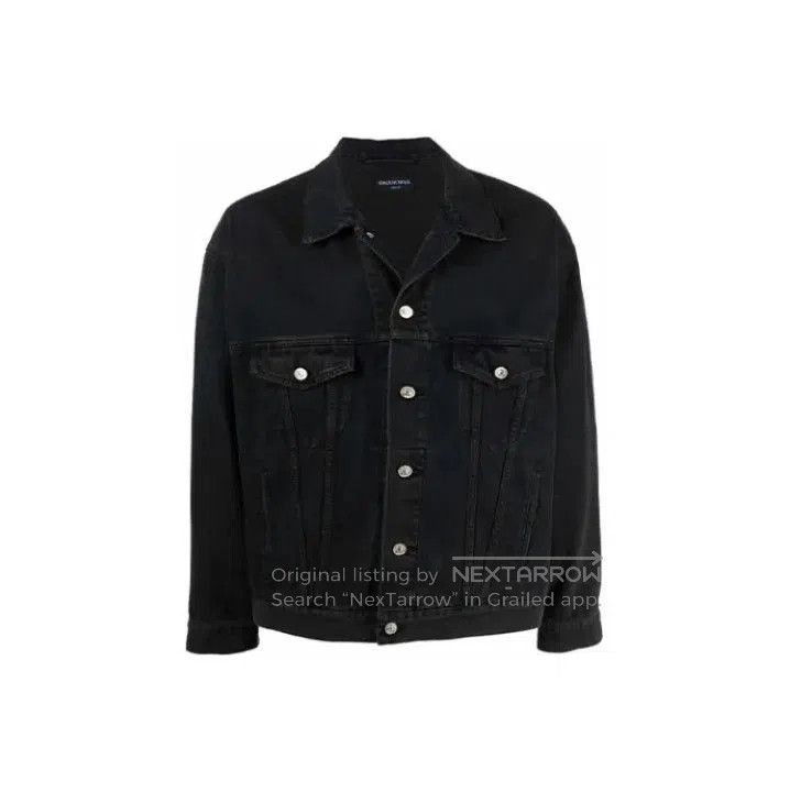 Balenciaga Balenciaga Black Spray Effect Denim Jacket. Size US S / EU 44-46 / 1 - 1 Thumbnail