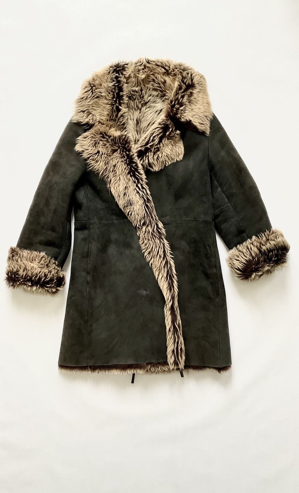 Vintage Vintage coat in daim with fur lining Size S / US 4 / IT 40 - 1 Thumbnail