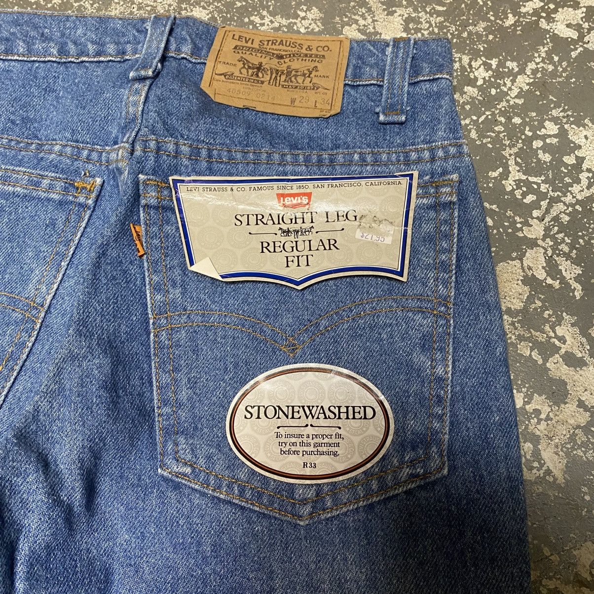 Levi's × Vintage Vintage Levi’s 509 Orange Tab Straight Leg Jeans USA NWT 80s Size US 28 / EU 44 - 9 Thumbnail