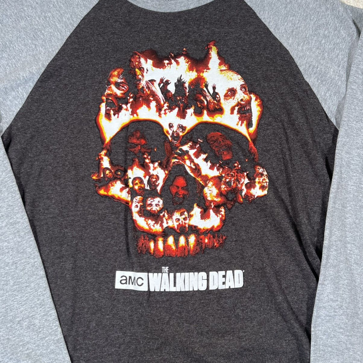Vintage THE WALKING DEAD AMC TV Show Raglan Skull T-Shirt Size Large Size US L / EU 52-54 / 3 - 2 Thumbnail