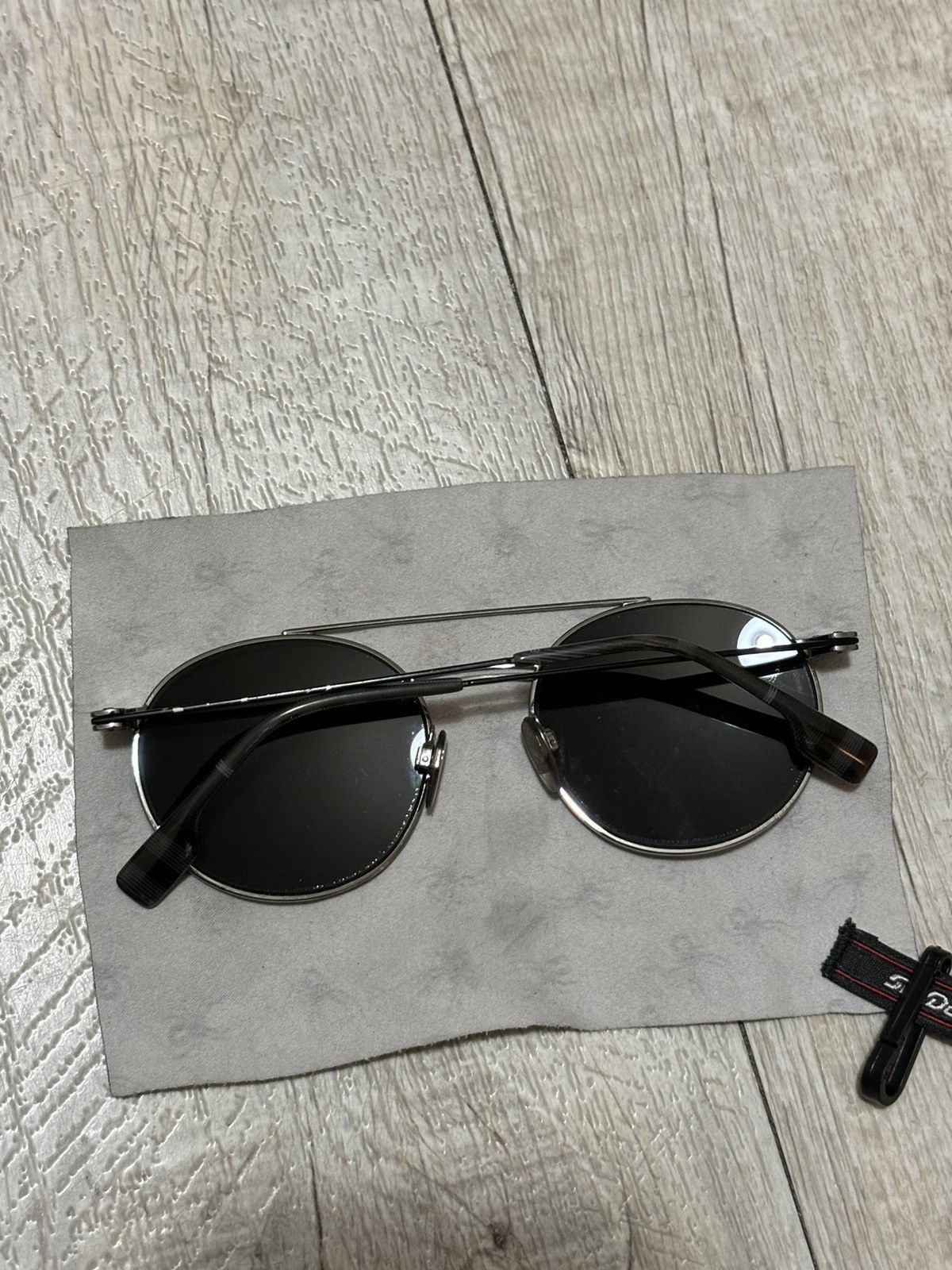 Burberry × Burberry Prorsum Unisex B-3109 Italy Big Logo Frame Metal-Matte Round Shape Sunglasses Size ONE SIZE - 11 Thumbnail