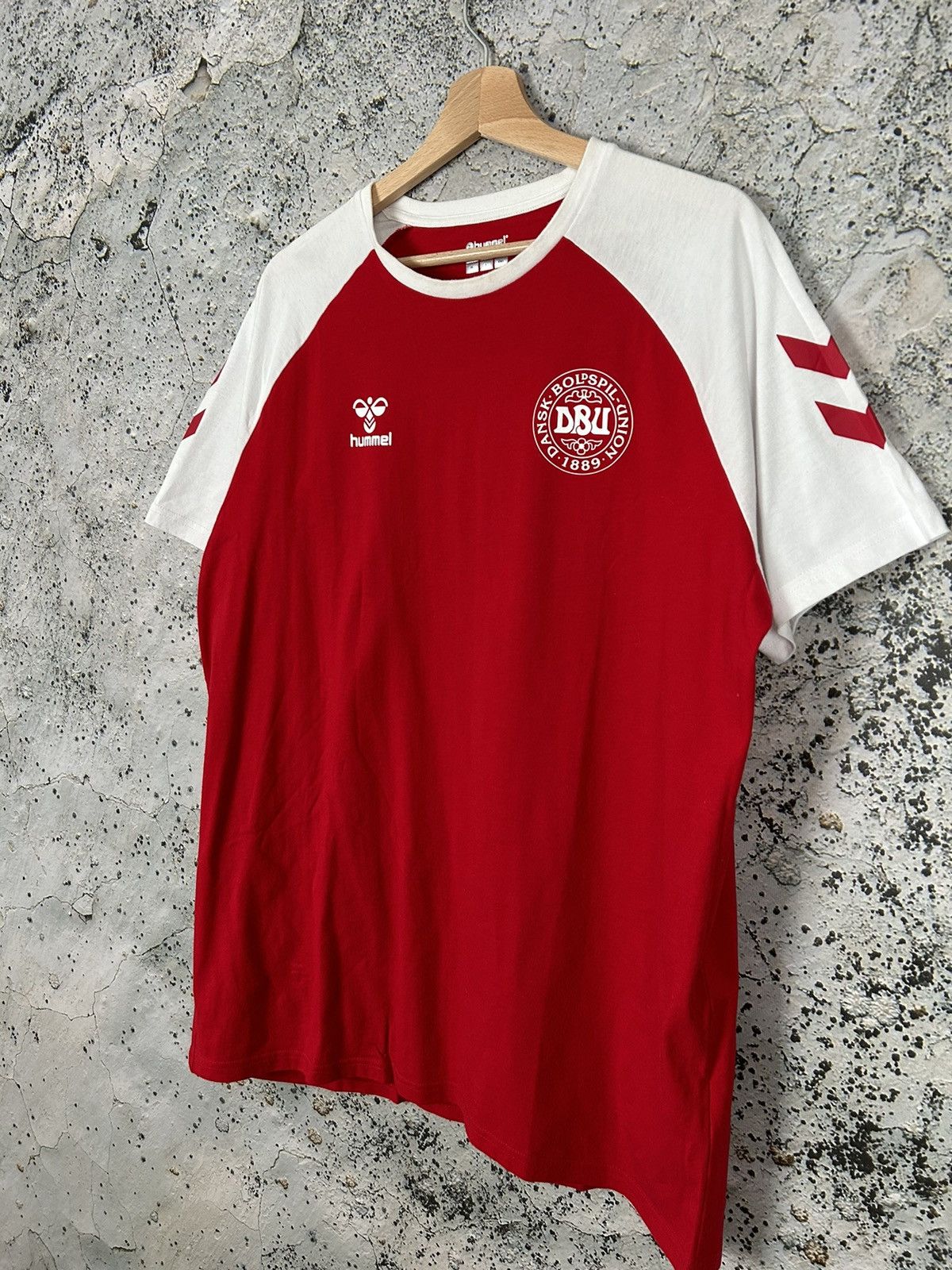 Hummel Denmark Soccer Jersey Football Vintage Retro