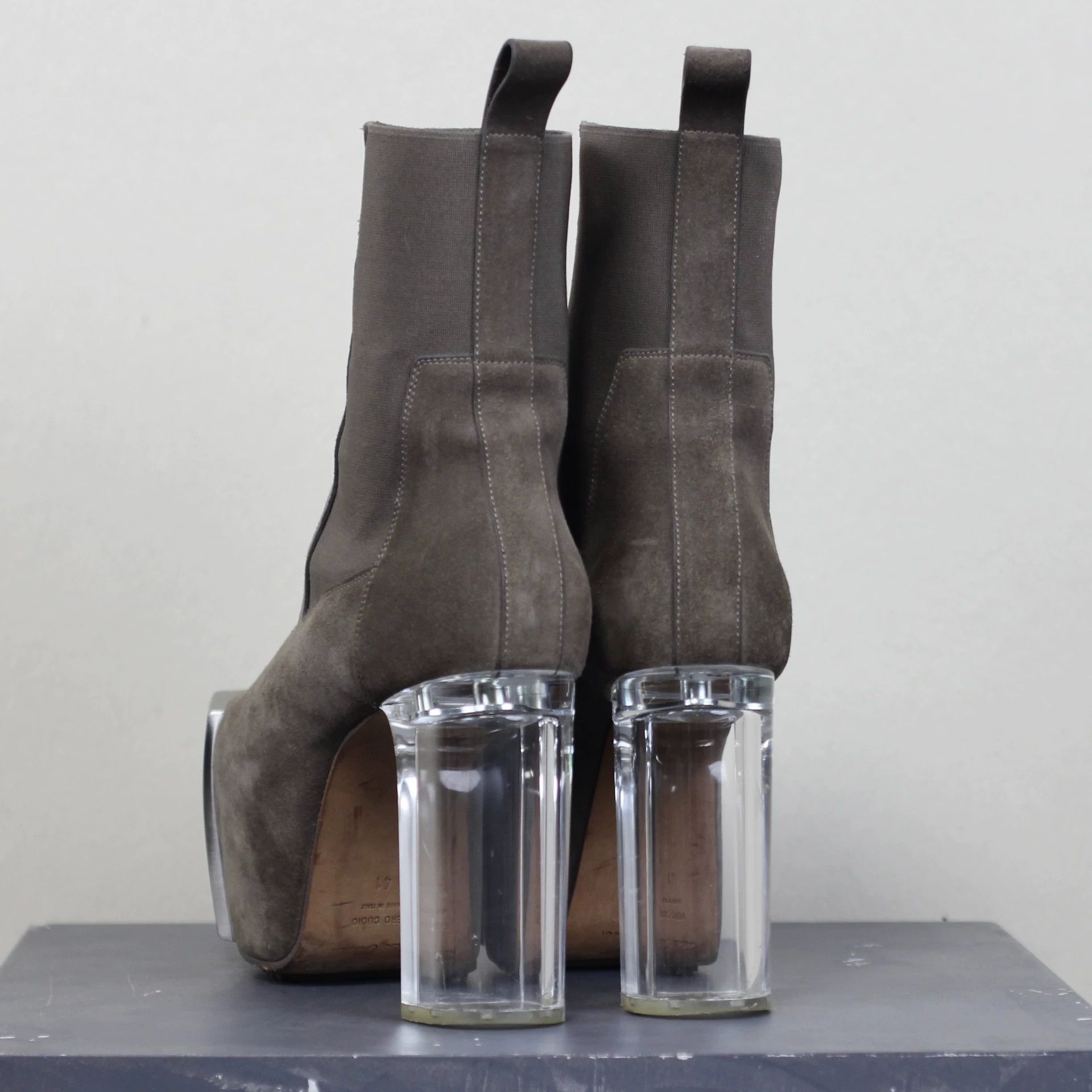 Rick Owens Rickowens Main Line Suede Silver Toe Chelsea Boots Size US 8.5 / IT 38.5 - 3 Thumbnail