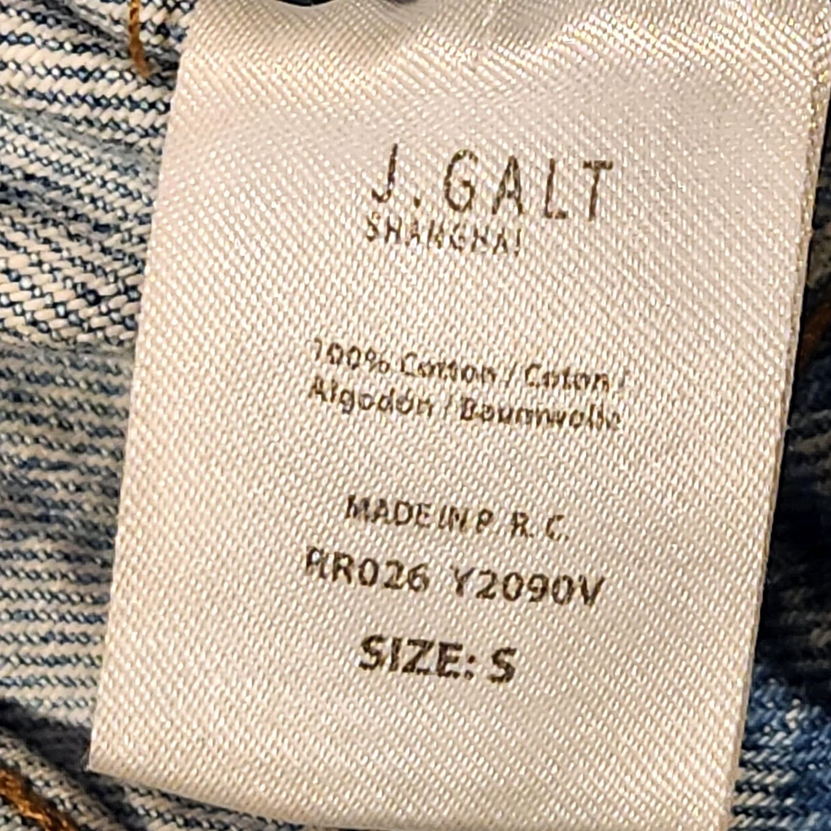 Denime VINTAGE John Galt Denim Jacket Womens Small Blue Trucker Corduroy Collar Size S / US 4 / IT 40 - 3 Thumbnail