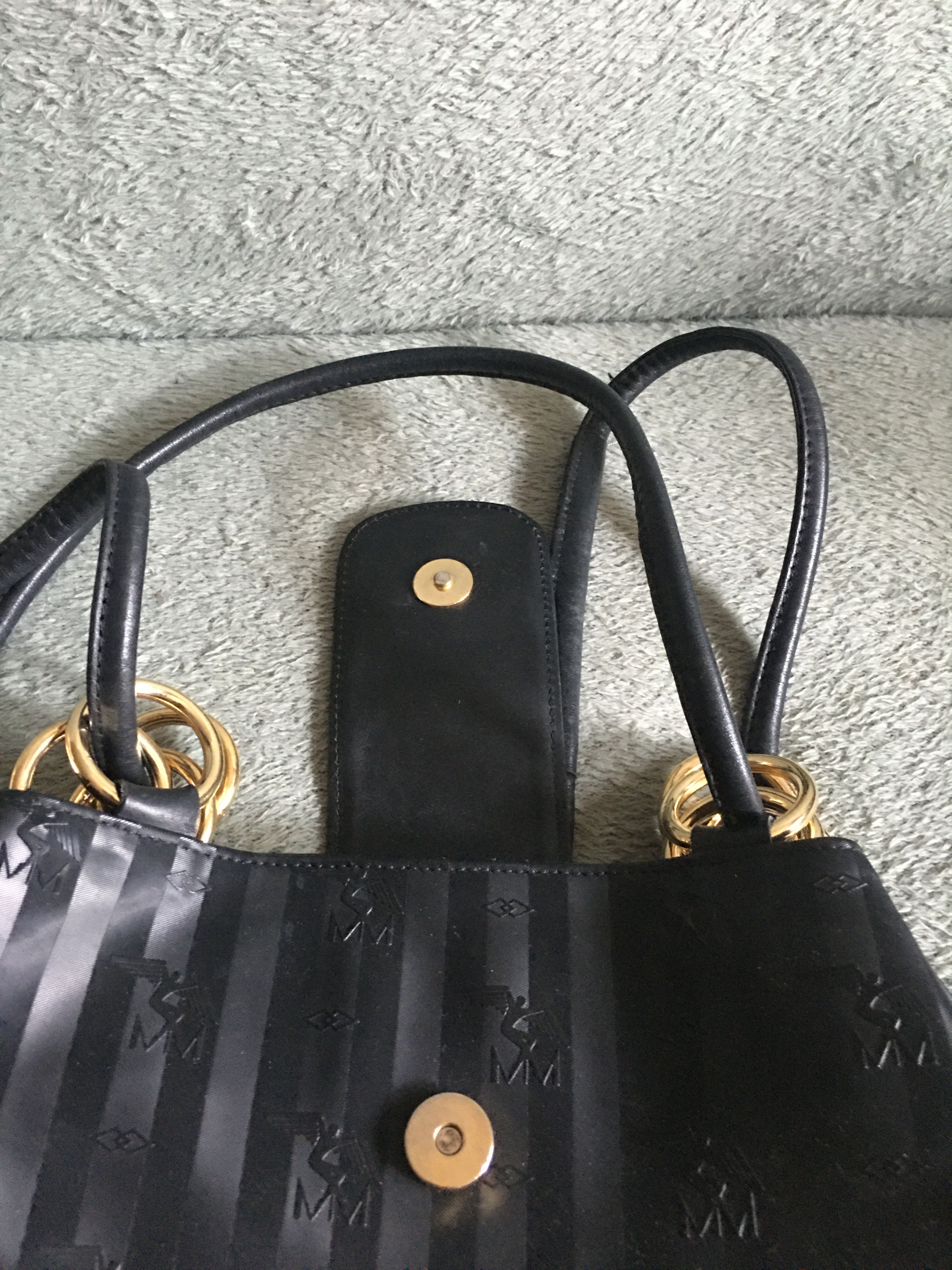 Maison Mollerus Maison Mollerus MM Leather Black Monogram ShoulderBag Size ONE SIZE - 9 Thumbnail