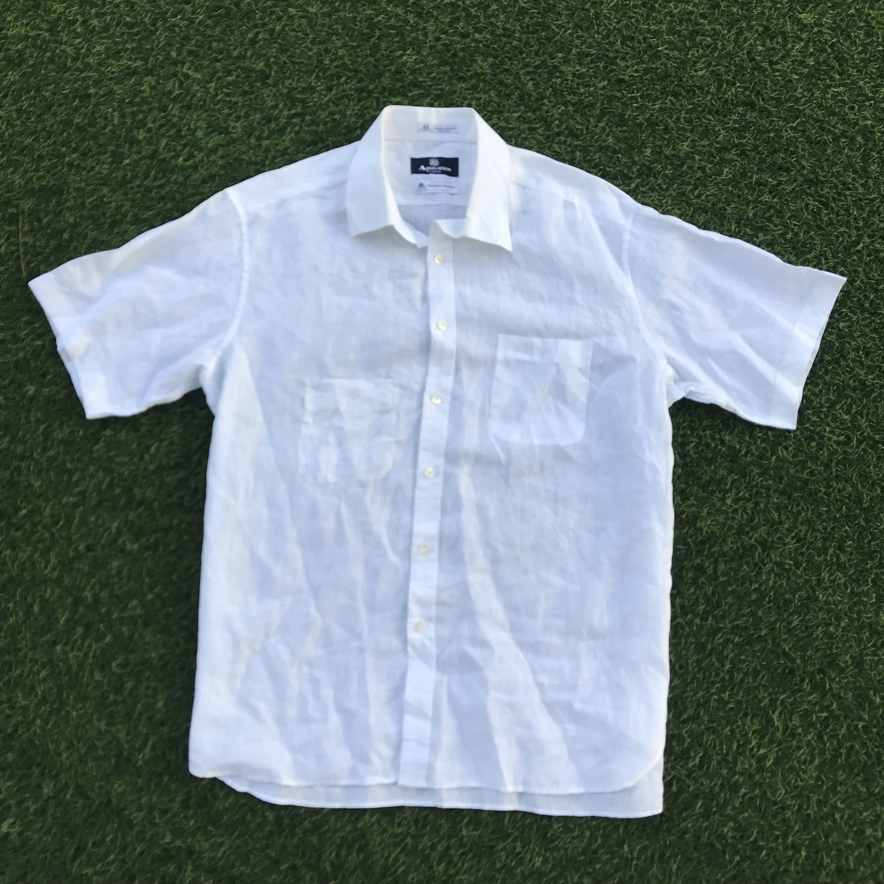 Aquascutum Aquascutum of london x Thomas Mason bespoke White Shirts Size US L / EU 52-54 / 3 - 10 Thumbnail