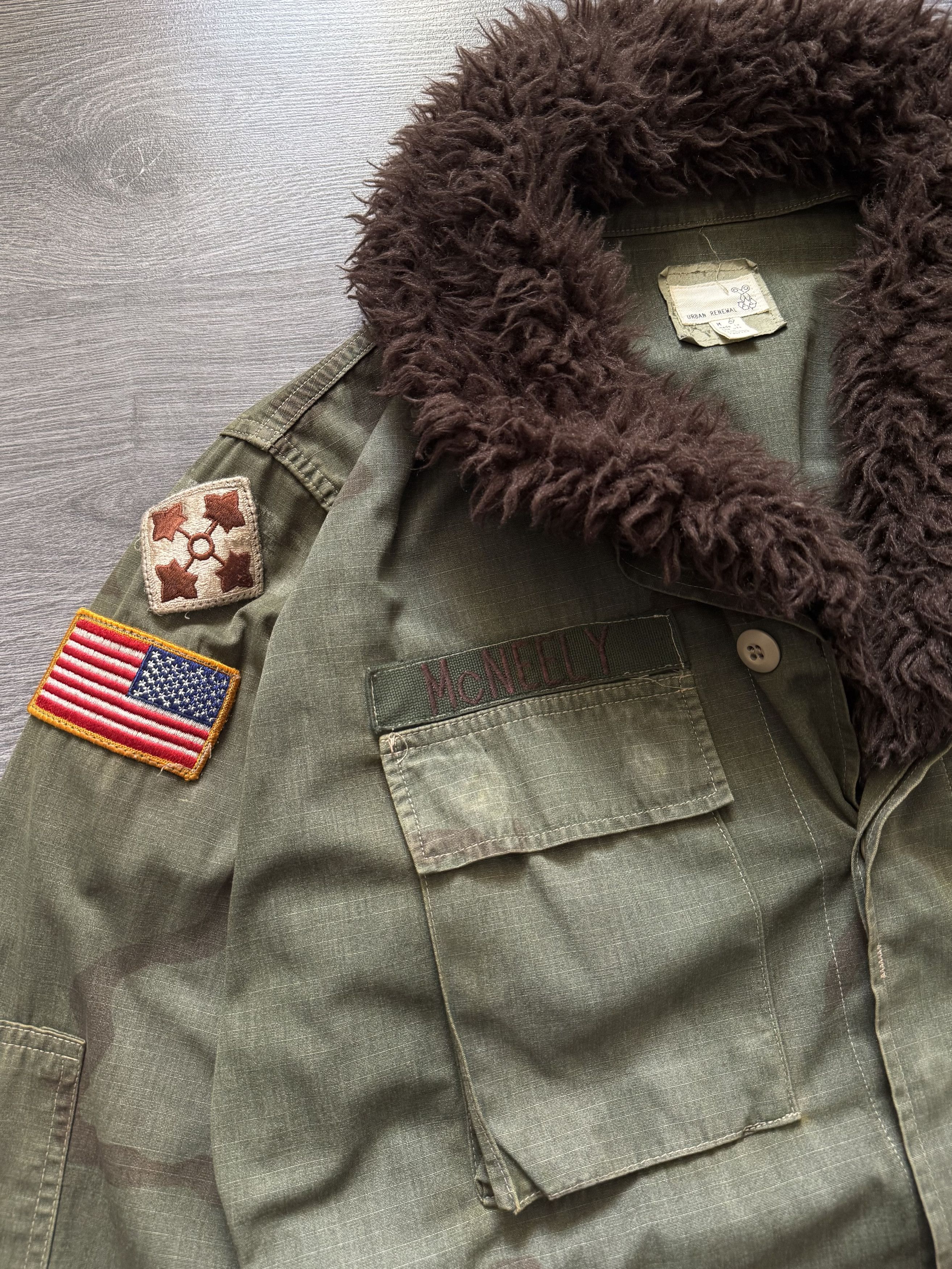 Vintage Urban Renewal Vintage Recycle Camo Fur Jacket Overshirt Size US M / EU 48-50 / 2 - 6 Thumbnail
