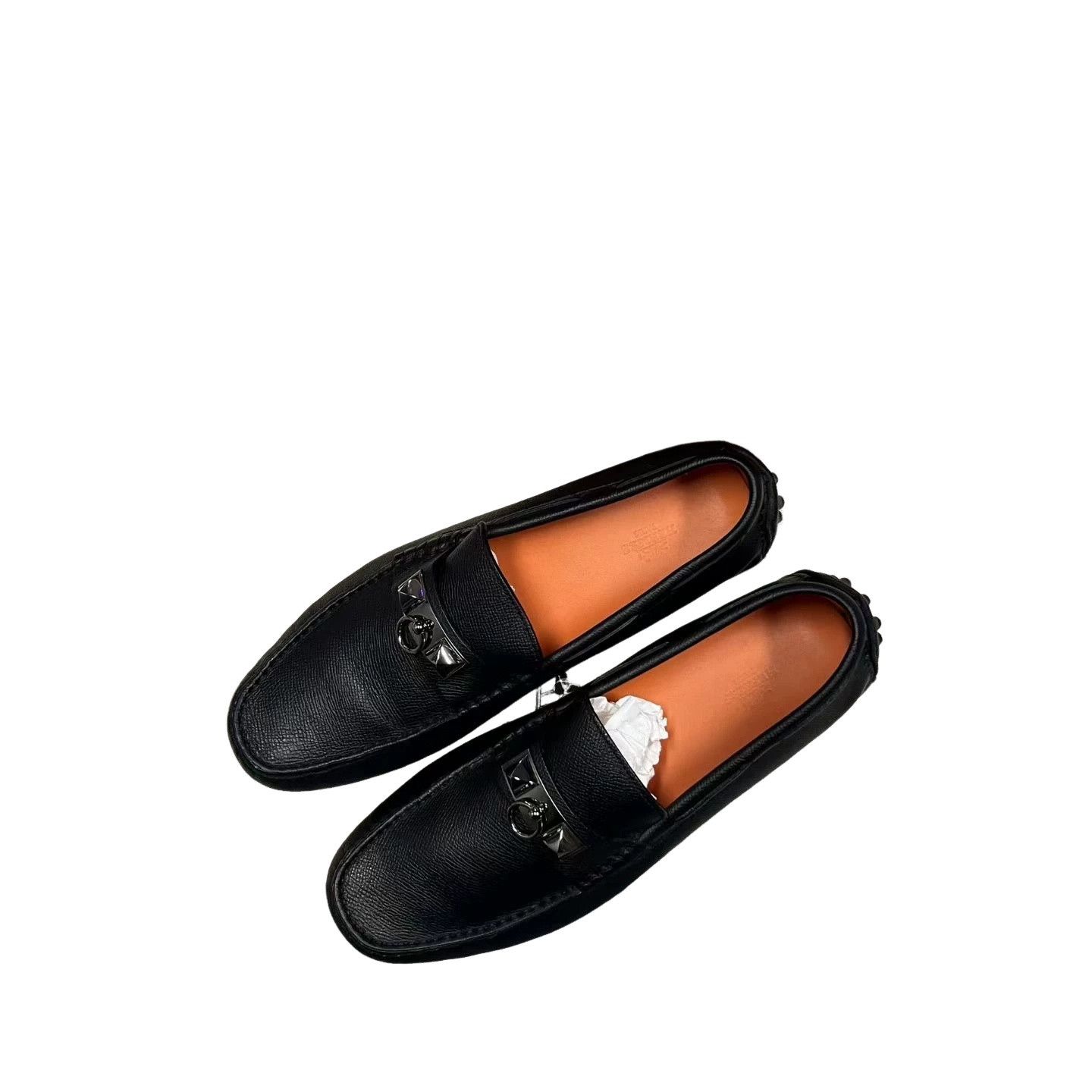 Hermes Hermes Black Leather Kelly Buckle Loafers Size 41 Size US 8 / EU 41 - 1 Thumbnail