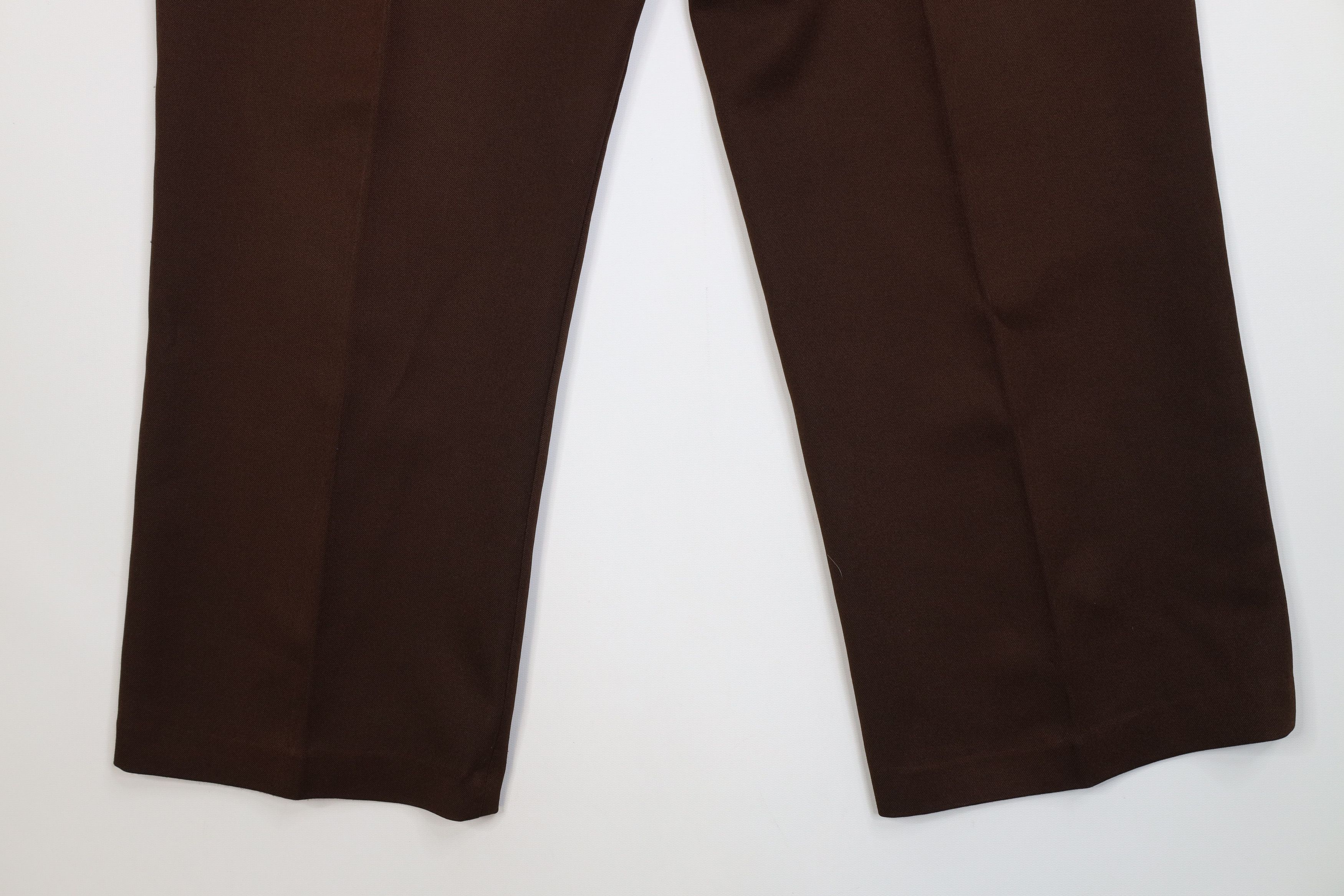 Vintage Vintage 70s Streetwear Flared Wide Leg Chino Pants Brown Size US 38 / EU 54 - 11 Thumbnail