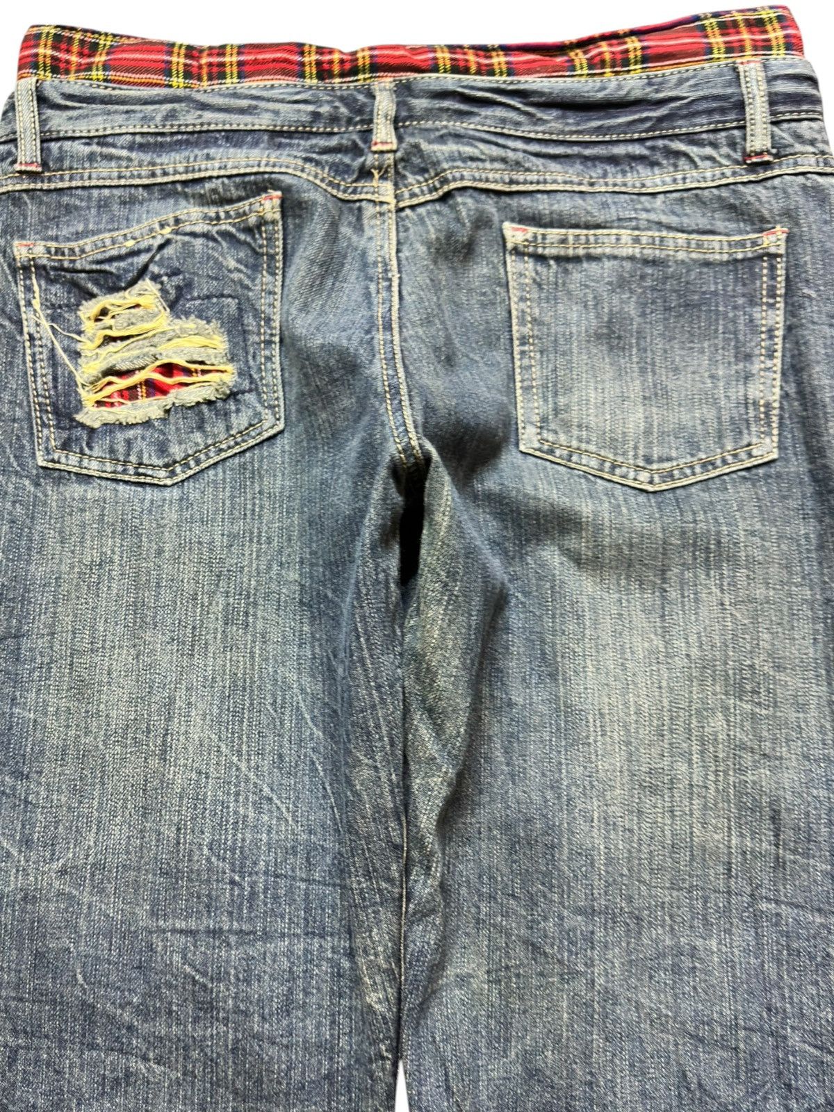 Hysteric Glamour Vintage Japanese Brand Double Waist Ripped Distressed Denim Size US 33 - 5 Thumbnail