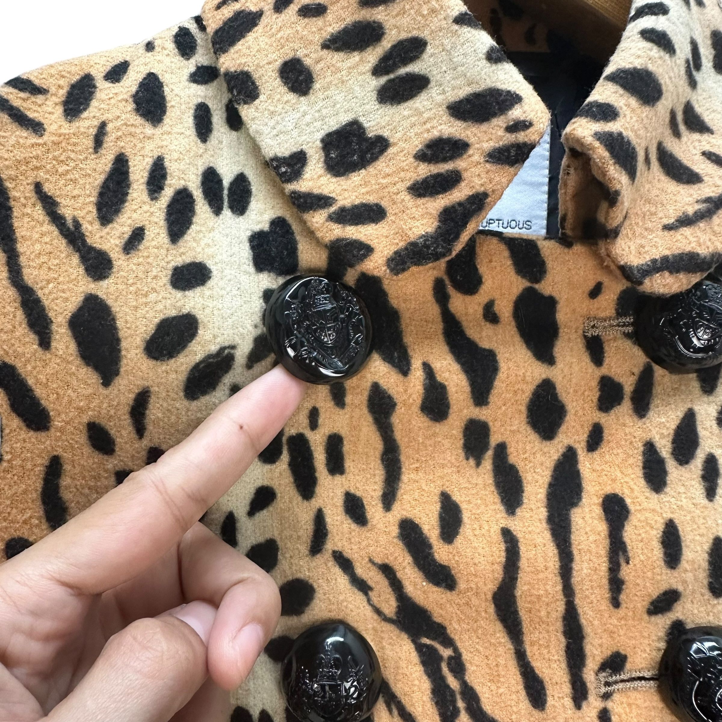 SLY SLY CHEETAH DOUBLE BREASTED COAT #8687-021 Size S / US 4 / IT 40 - 3 Thumbnail