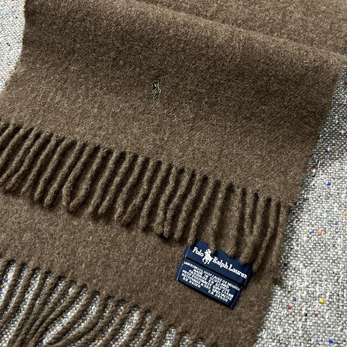 Ralph Lauren Vintage Ralph Lauren Brown Heather “Lamb Wool Scarf” Size ONE SIZE - 5 Thumbnail
