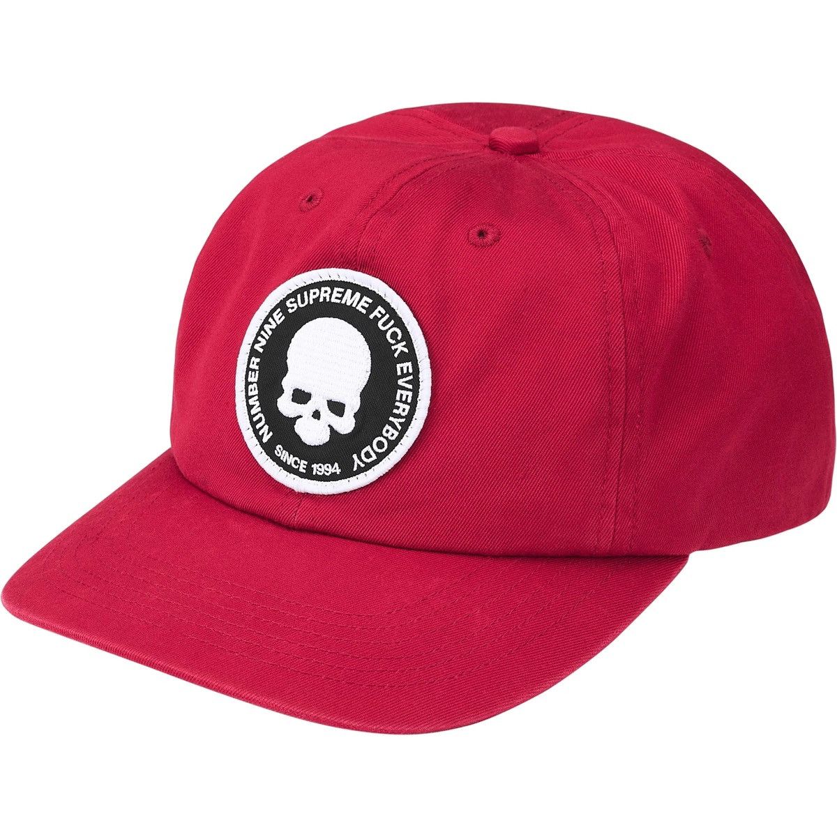 Number (N)ine × Supreme 6 Panel Hat Red Size ONE SIZE - 3 Thumbnail