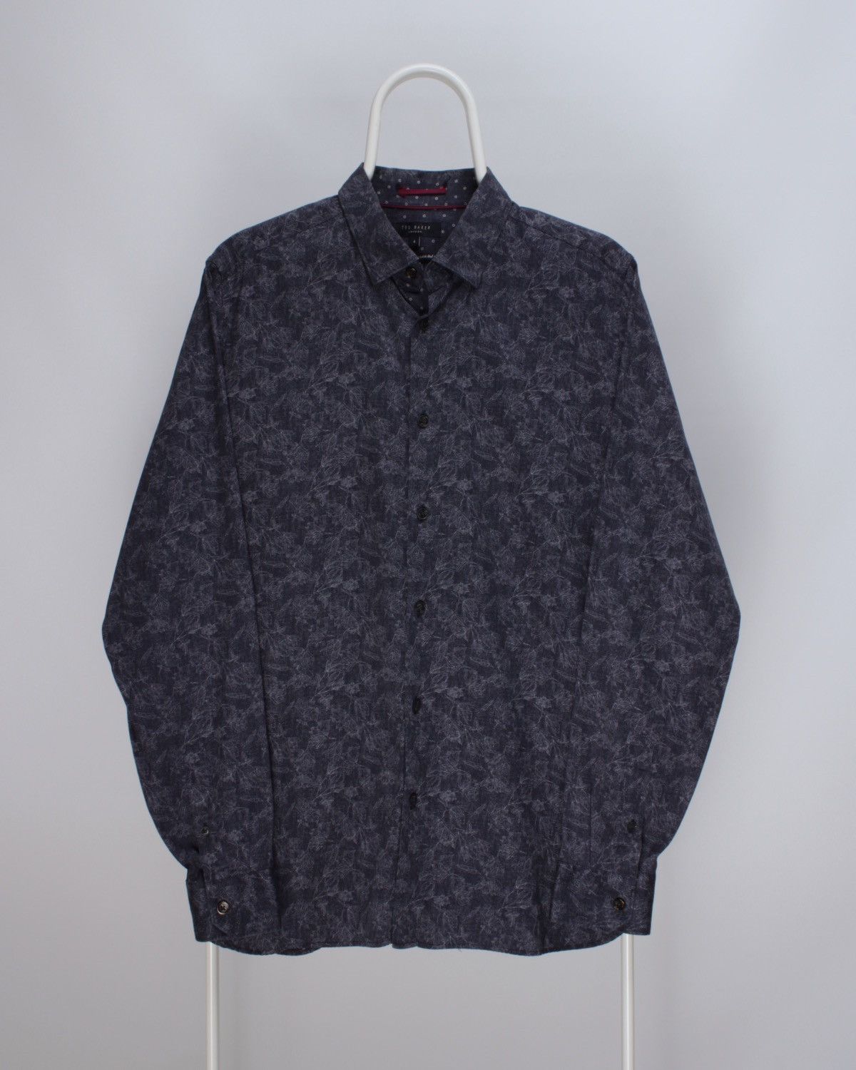 Designer × Ted Baker TED BAKER Marais Floral Geo Printed Long Sleeve Button Shirt Size US M / EU 48-50 / 2 - 2 Thumbnail