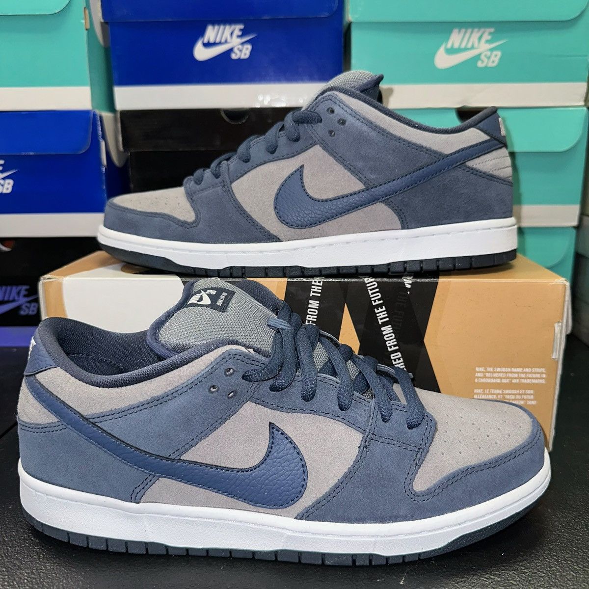 Nike Size 10.5 - Nike SB Dunk Low Pro Thunder Blue Cool Grey 2012 Size US 10.5 / EU 43-44 - 1 Thumbnail