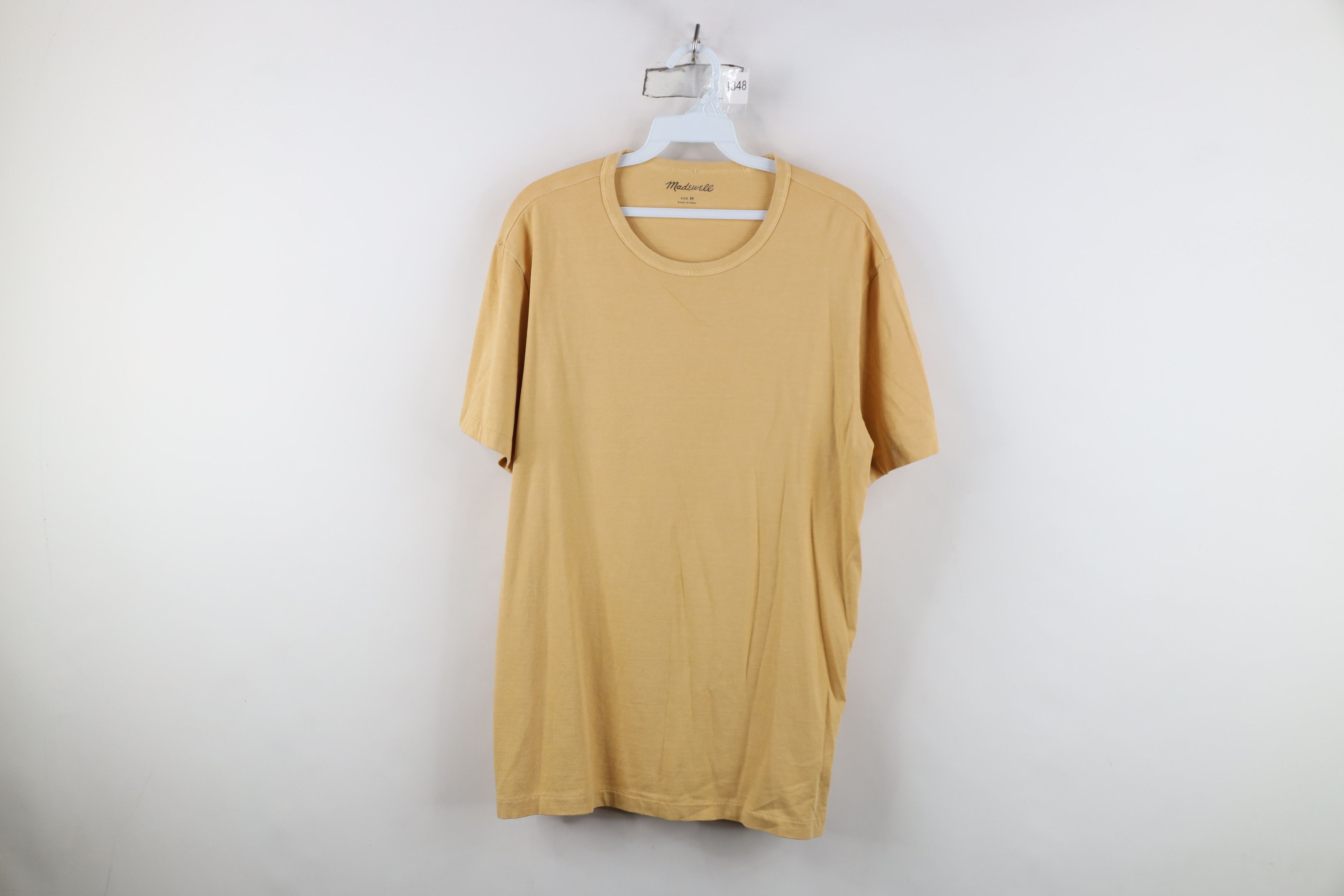 Madewell Madewell All Day Blank Short Sleeve T-Shirt Yellow Cotton Size US M / EU 48-50 / 2 - 1 Thumbnail