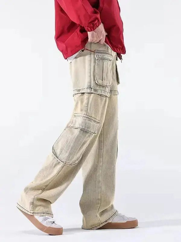 Japanese Brand Retro loose high street pocket jeans Size US 30 / EU 46 - 3 Thumbnail