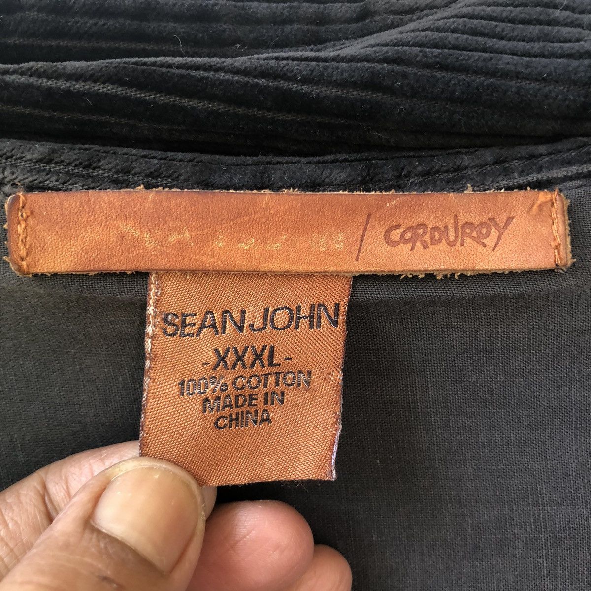 Sean John SEAN JOHN Black Coatse Colduroy Jacket - Distressed Size US XXL / EU 58 / 5 - 12 Thumbnail