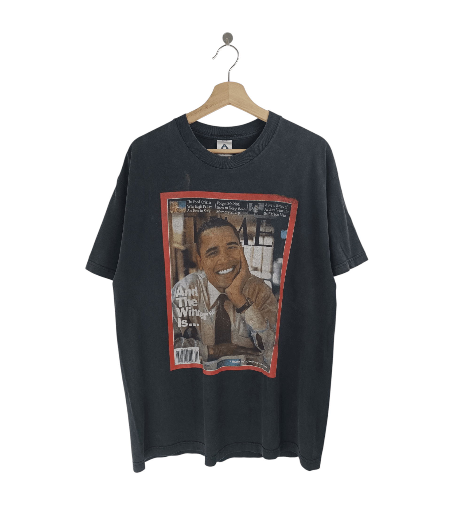 Vintage THRASHED FADED VINTAGE Y2K OBAMA TIME MAGAZINE PRESIDENT POL Size US L / EU 52-54 / 3 - 1 Thumbnail