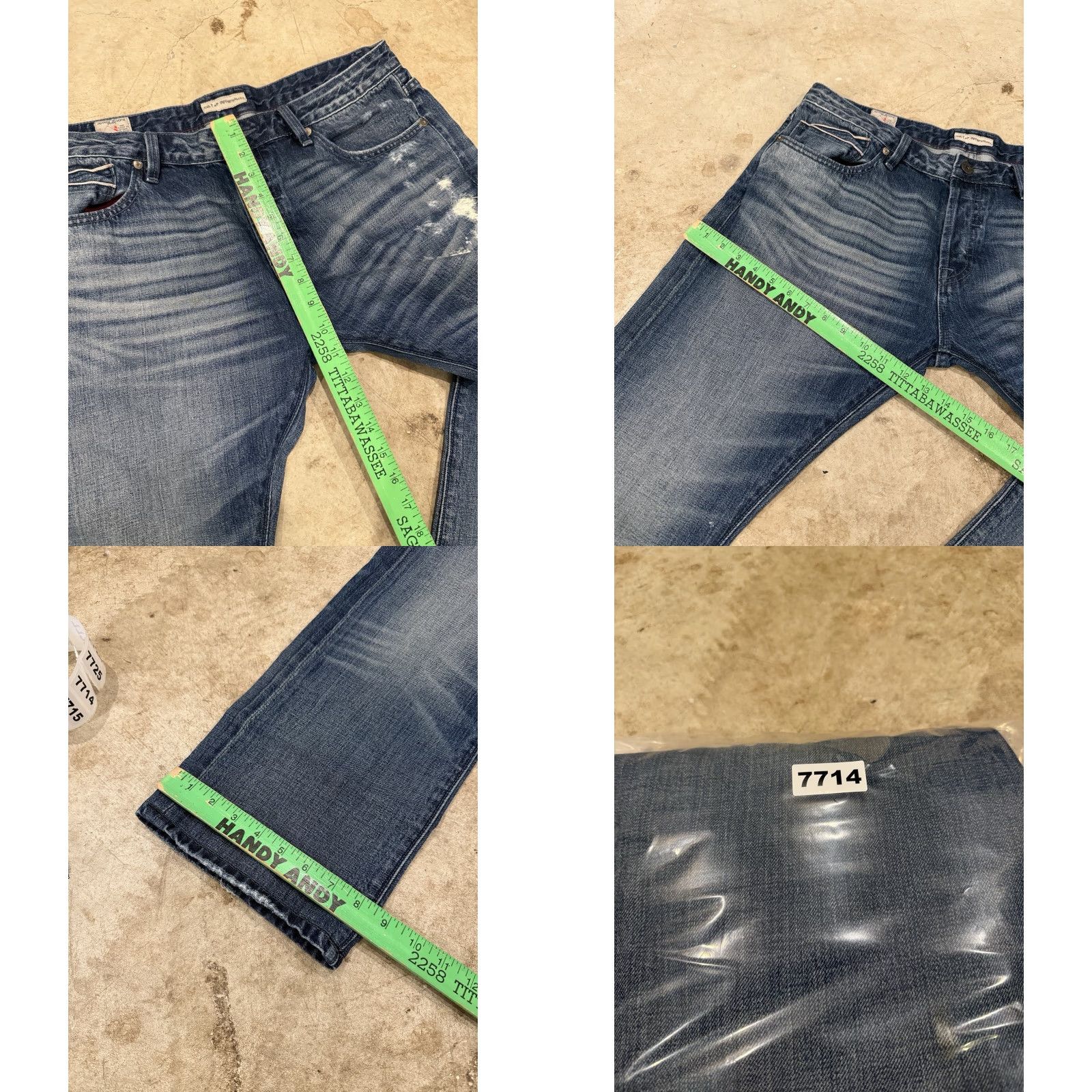 Cult Of Individuality Cult of Individuality Jeans Mens 38x28 Blue Rebel Straight Selvedge Whiskers 5-Pocket Design Distressed Logo Size US 38 / EU 54 - 9 Thumbnail