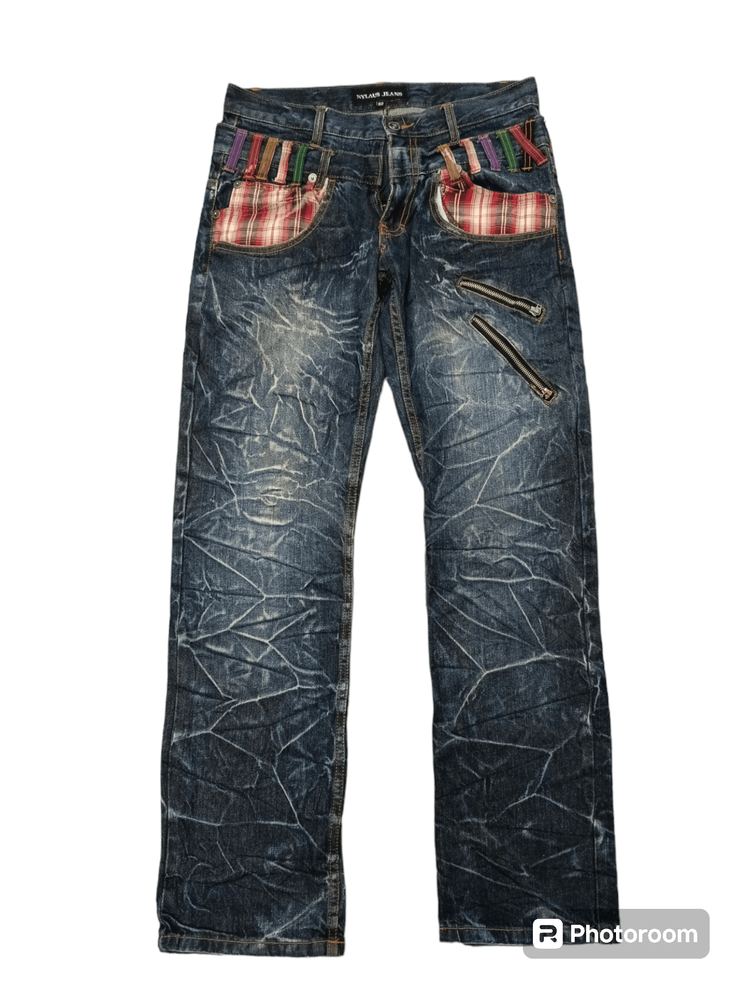 Japanese Brand SICK DOUBLE WAIST NYLAUS JEANS Size US 32 / EU 48 - 1 Thumbnail