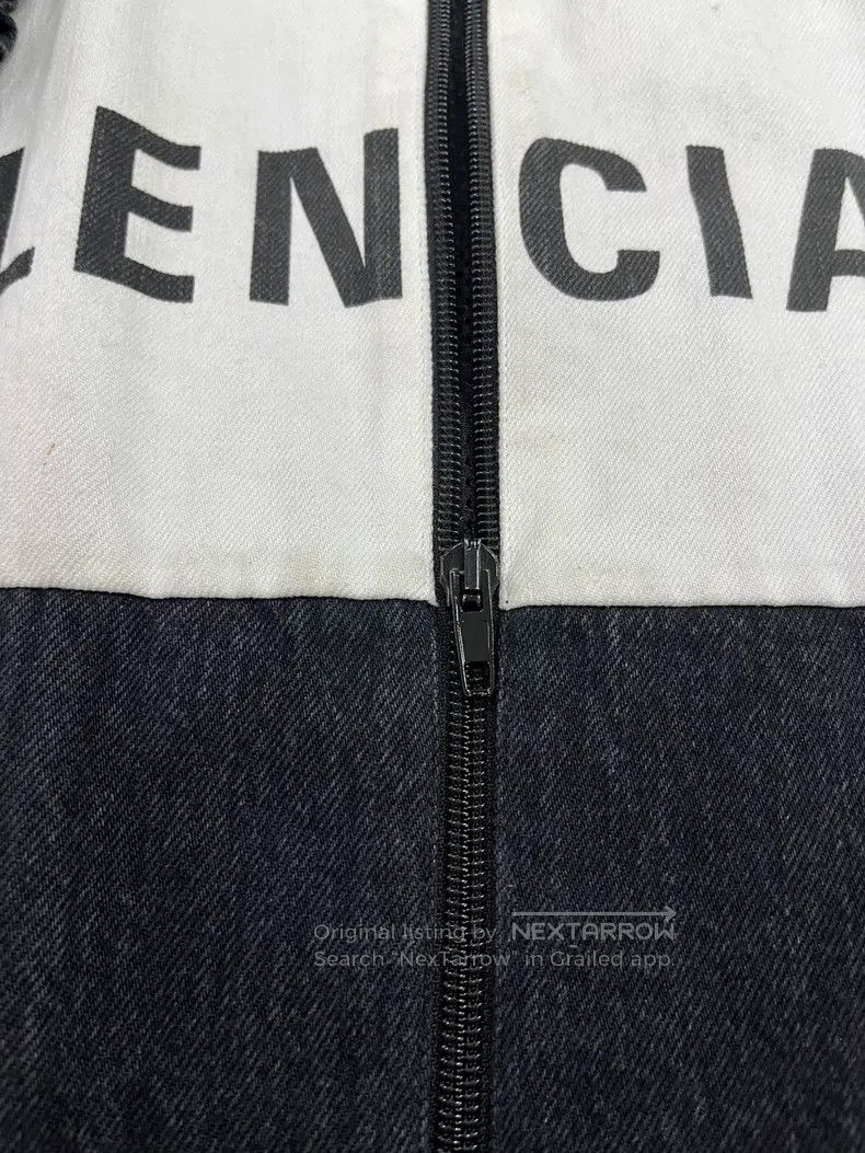 Balenciaga Balenciaga Black and White Patchwork Denim Jacket Size XS / US 0-2 / IT 36-38 - 7 Thumbnail