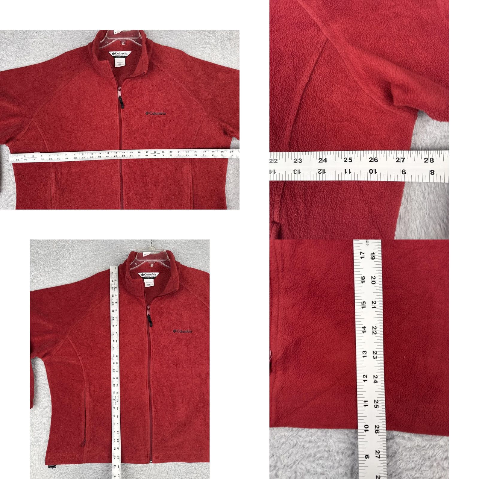Vintage Columbia Jacket Womens 2X Red Fleece Full Zip Pockets Outdoor Hiking Warm Size XXL / US 16-18 / IT 52-54 - 8 Thumbnail