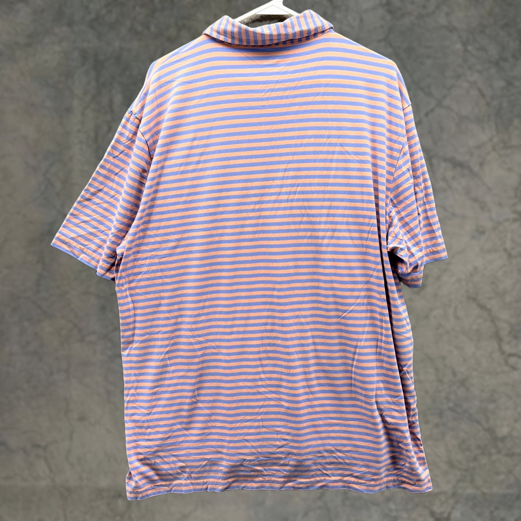 Peter Millar VINTAGE? No — Peter Millar Polo Shirt Mens XL Pink Blue Striped Seaside Preppy Golf Stretch Size US XL / EU 56 / 4 - 1 Thumbnail