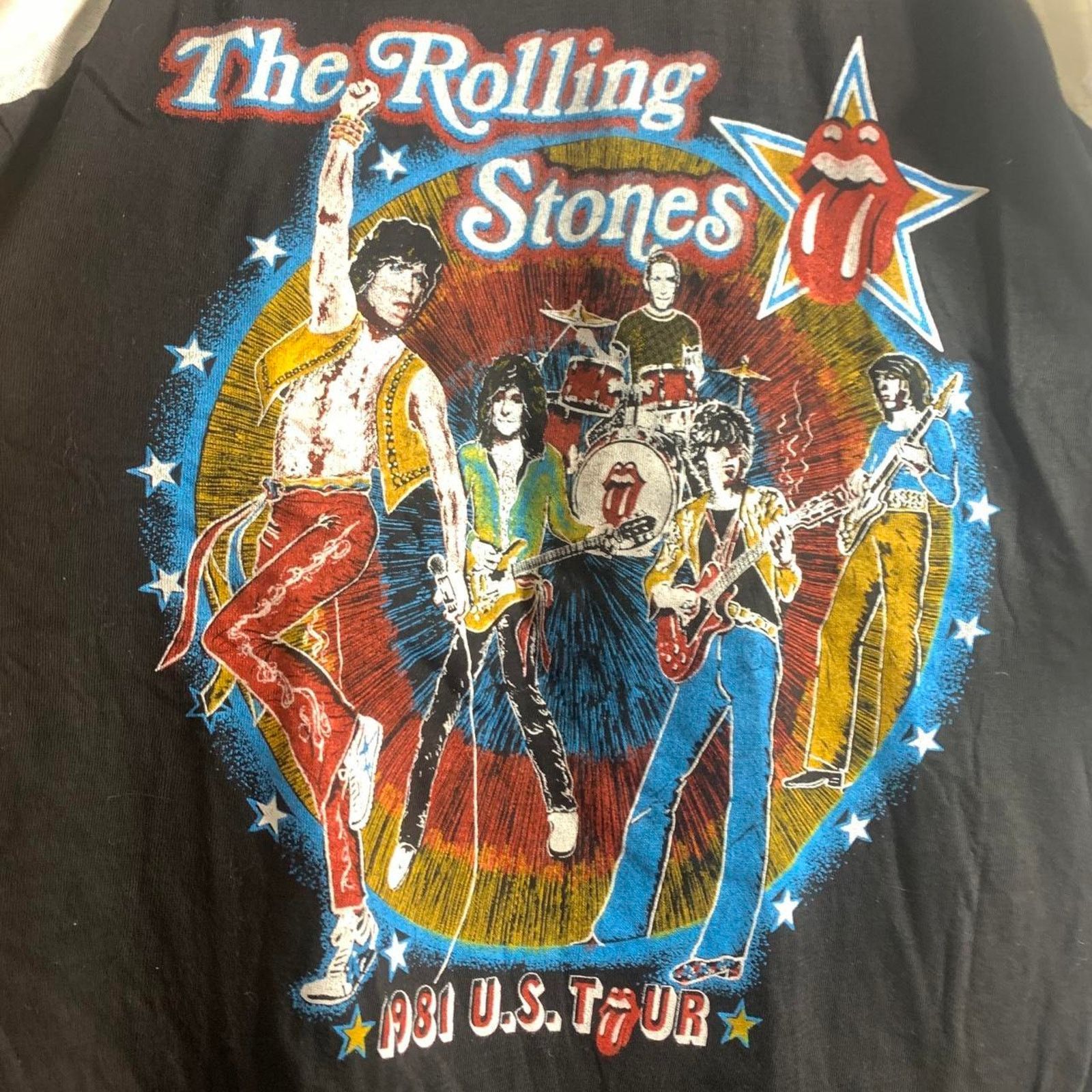 Vintage 1981 ROLLING STONES Tattoo You Tour 3/4 sleeve tee shirt XL Size US XL / EU 56 / 4 - 1 Thumbnail