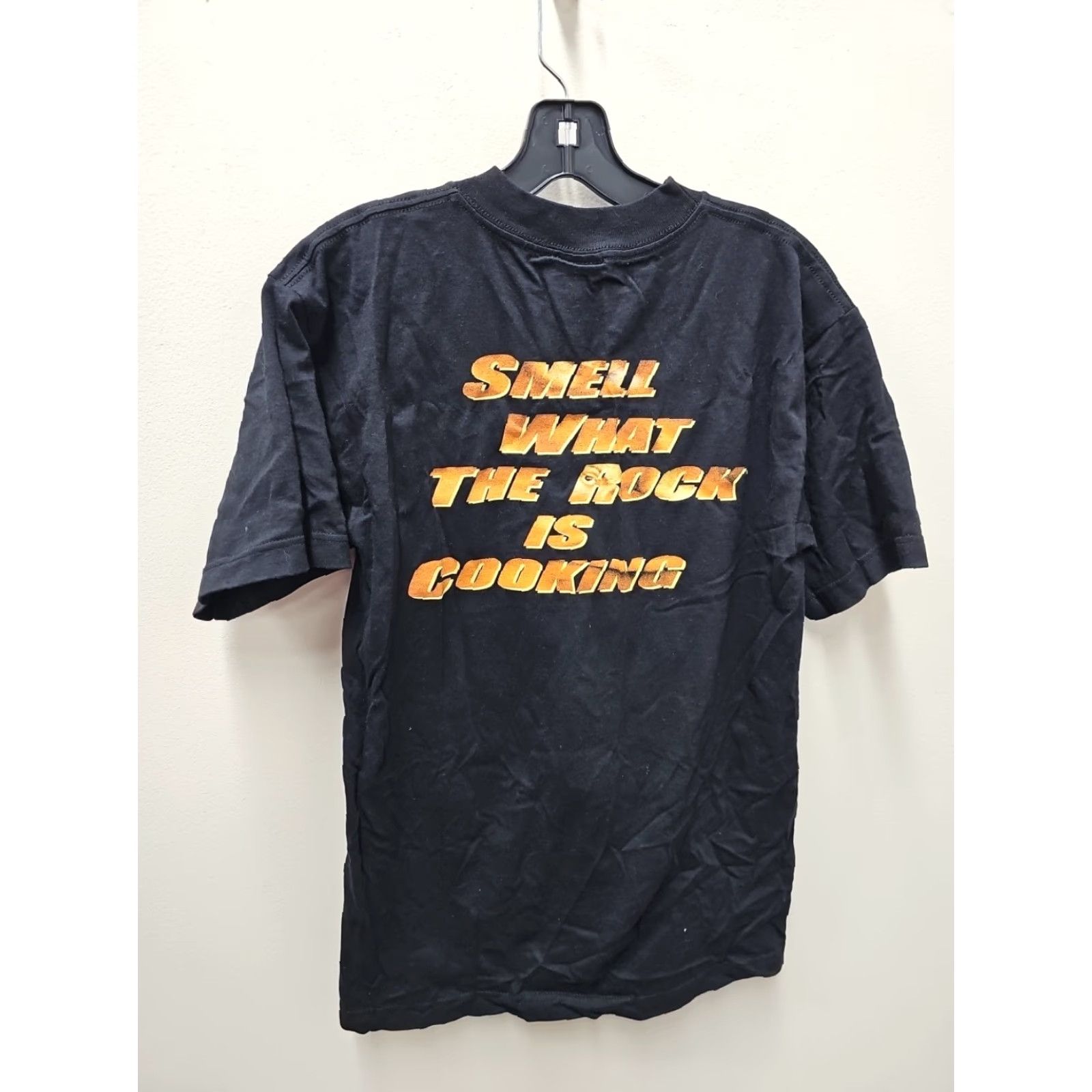 AAA 1998 The Rock WWF "Smell What the Rock Is Cooking" Shirt Medium Black Men T-Shirt Rock AAA Distressed Size US M / EU 48-50 / 2 - 6 Thumbnail