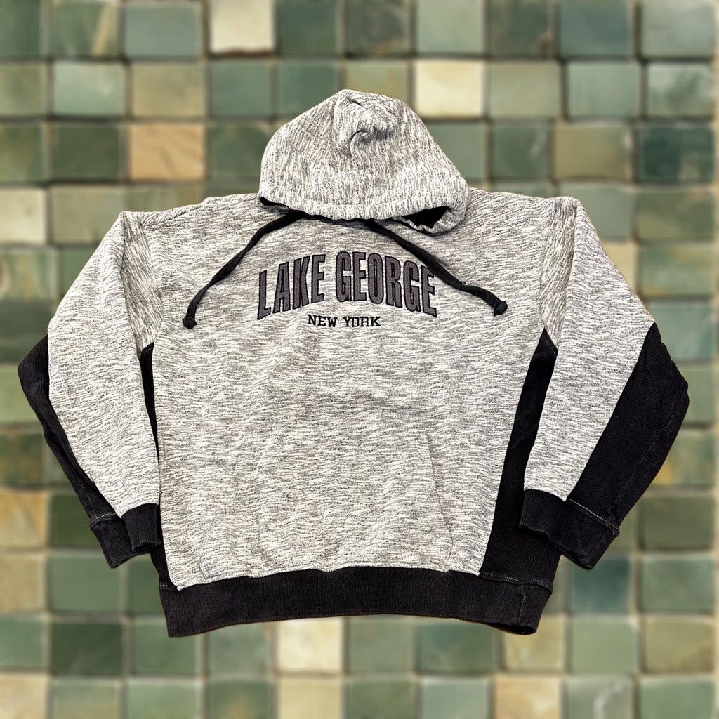 The North Face The North Face Hoodie Sweatshirt XL Gray Unisex Adults Pullover Hooded Athletic 100% Polyester Lake George New York Rey Wear Size XL / US 12-14 / IT 48-50 - 1 Thumbnail