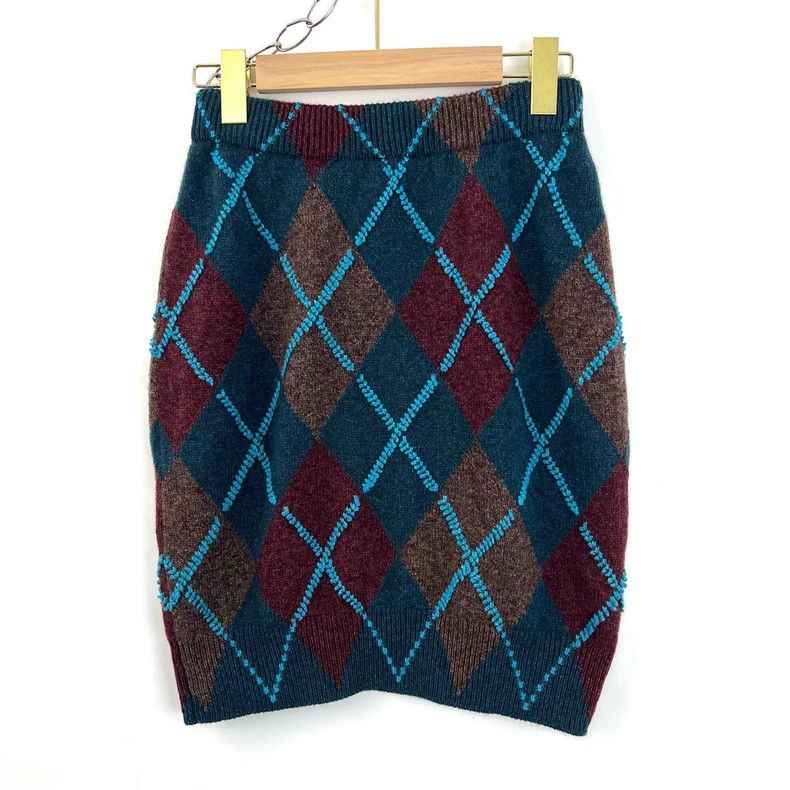 Chanel Chanel 24A color-blocked diamond checkered cashmere knitted Size 25" / US 0 / IT 36 - 2 Thumbnail