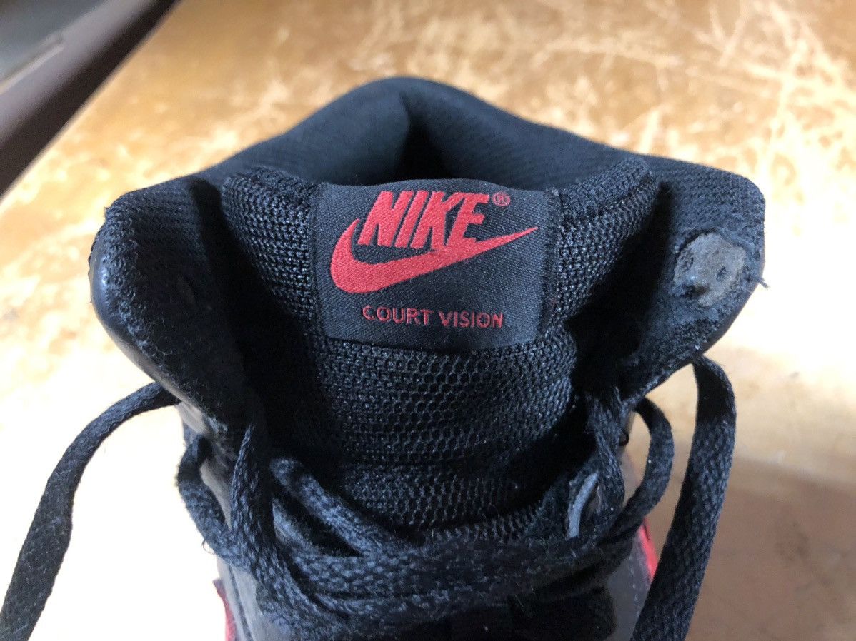 Nike Nike Court Vision Mid Bred Black University Red White Used Size US 11 / EU 44 - 11 Thumbnail
