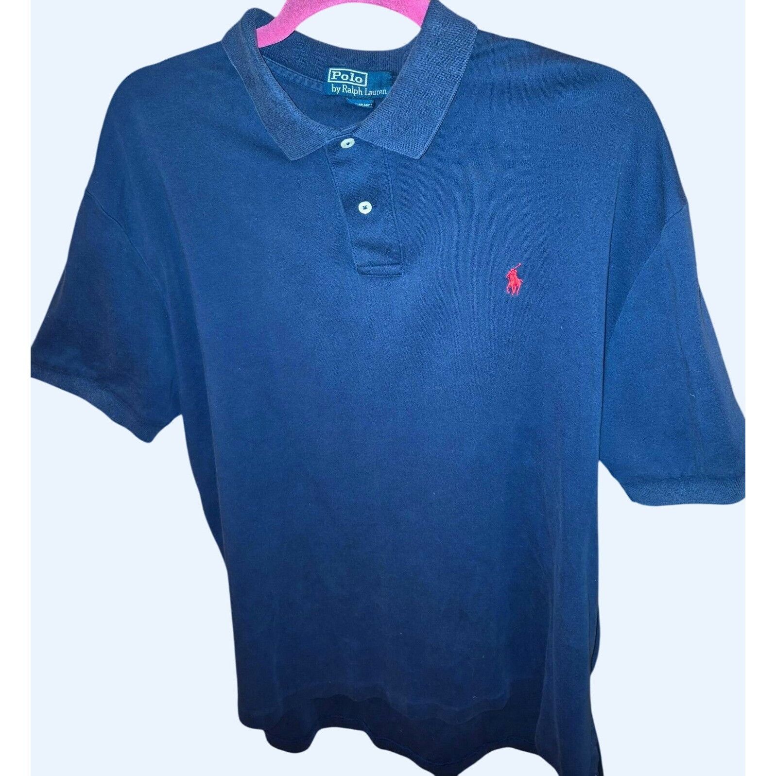 Polo Ralph Lauren Polo By Ralph Lauren Navy Short Sleeve Polo Shirt Mens Large Size US L / EU 52-54 / 3 - 1 Thumbnail