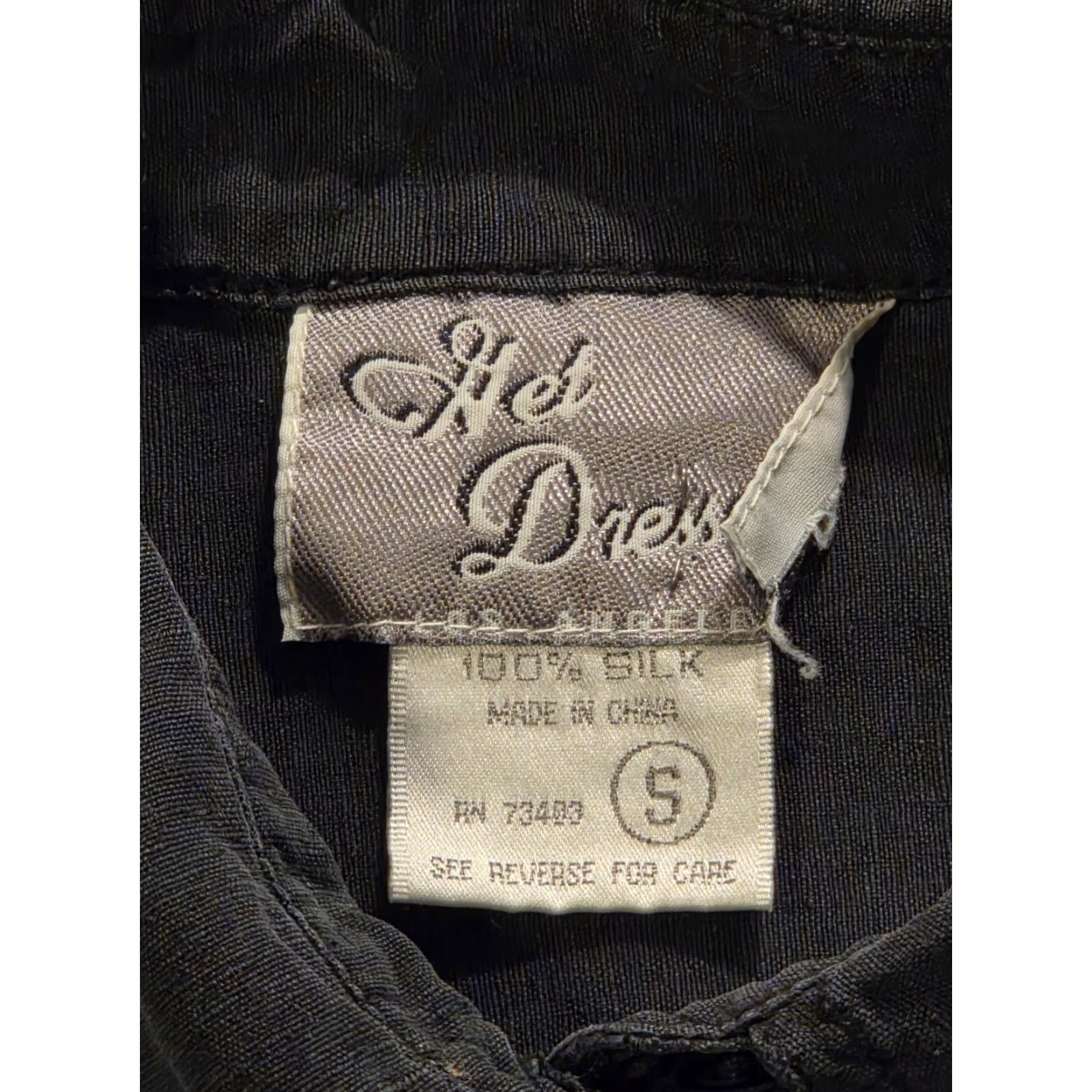 Vintage VINTAGE Get Dressed Los Angeles Black 100% Silk Button Up Shirt Women's Small Size S / US 4 / IT 40 - 7 Thumbnail