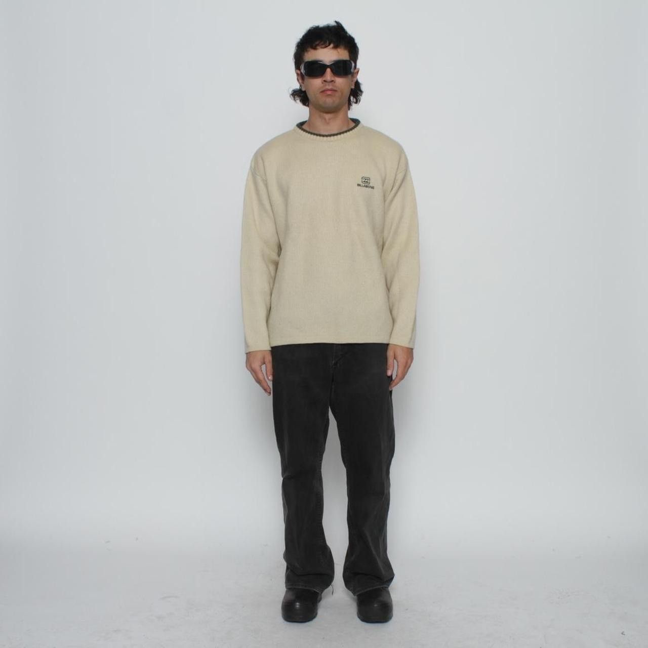 Vintage CREAM KNIT CREWNECK SWEATSHIRT BY BILLABONG Size US M / EU 48-50 / 2 - 3 Thumbnail