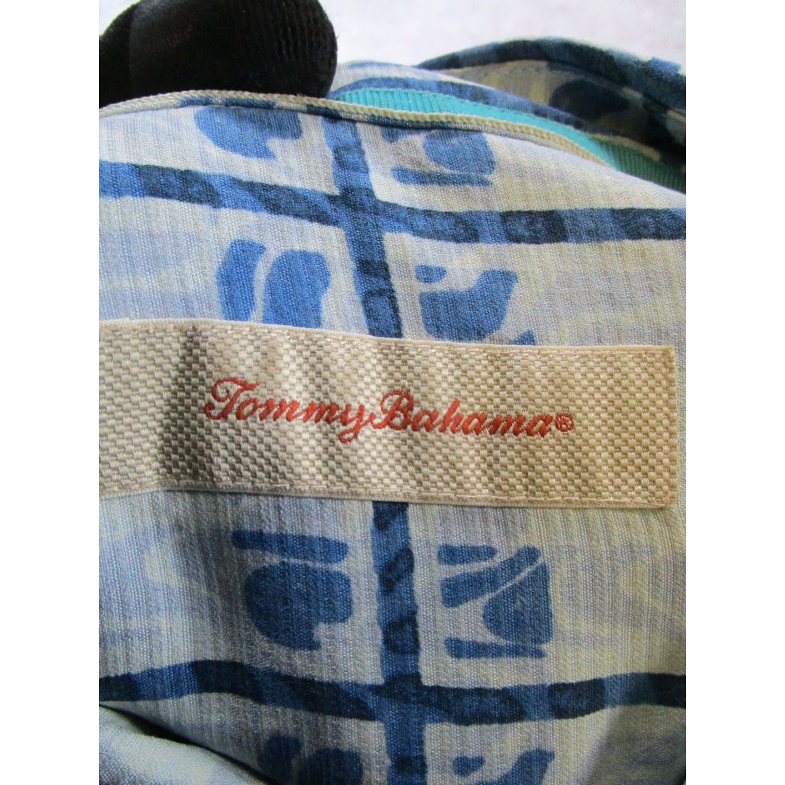 Tommy Bahama Tommy Bahama Shirt Mens 2XL Blue Silk Button-Up Collar Spread Short Sleeve Geometric Pattern Size US XXL / EU 58 / 5 - 3 Thumbnail