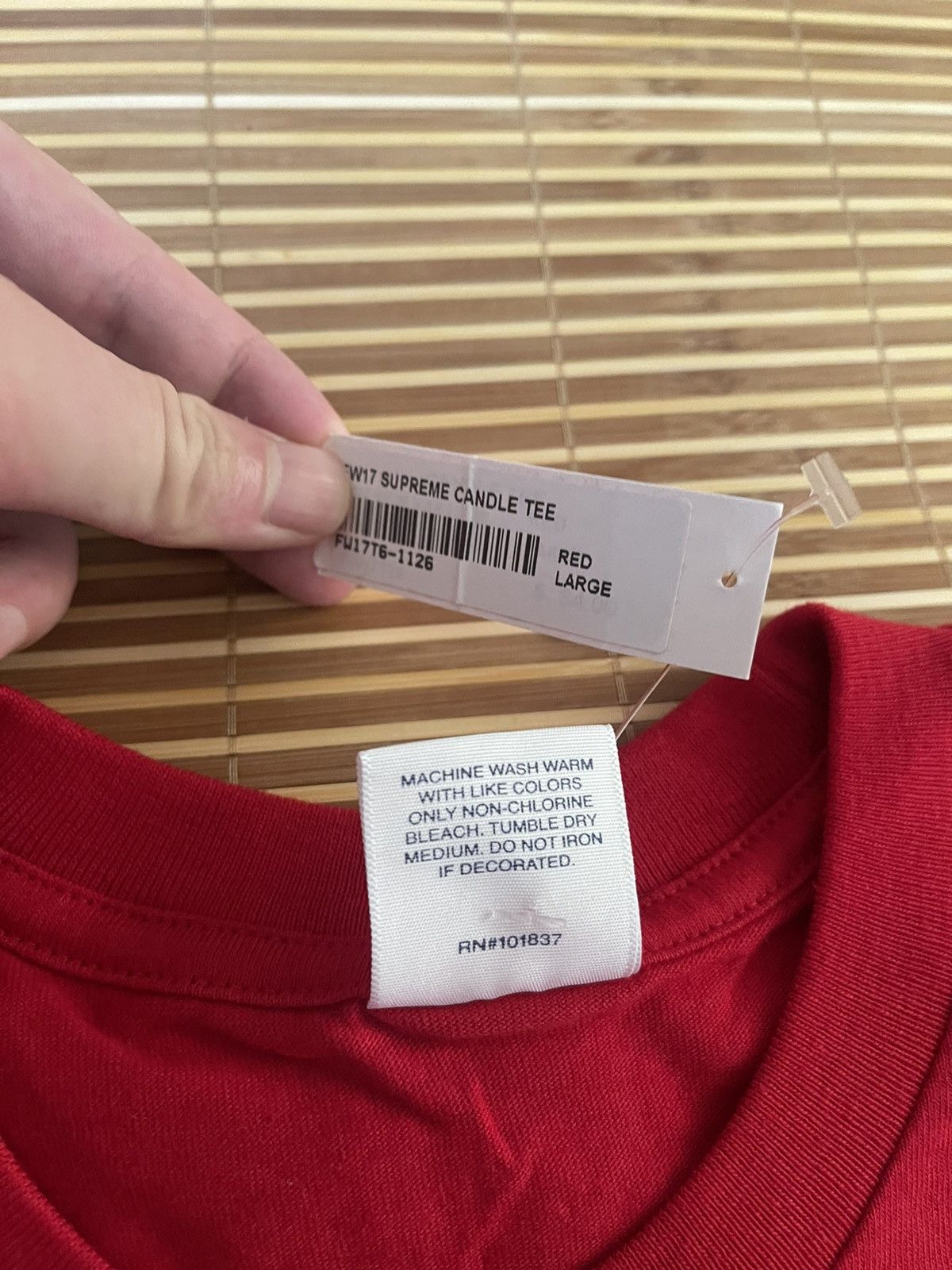 Supreme Supreme candle tee red new Size US L / EU 52-54 / 3 - 4 Thumbnail
