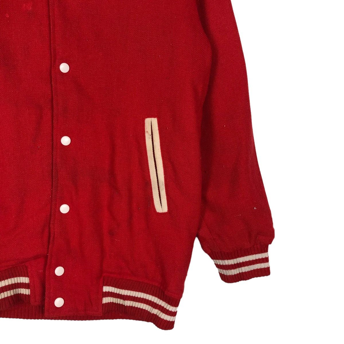 Japanese Brand 🔥VINTAGE VARSITY JACKET BOMBER JUMPER STADIUM RICH RED Size US M / EU 48-50 / 2 - 4 Thumbnail