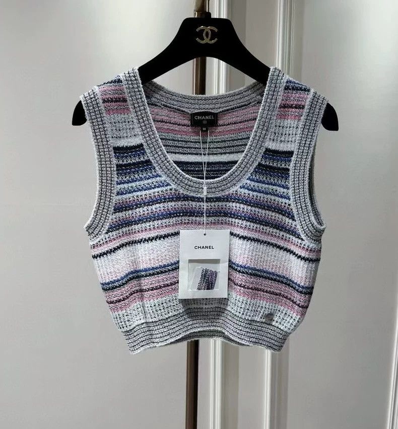 Chanel Chanel 24 Spring and Summer Color-blocked Striped Knitted Size XS / US 0-2 / IT 36-38 - 1 Thumbnail