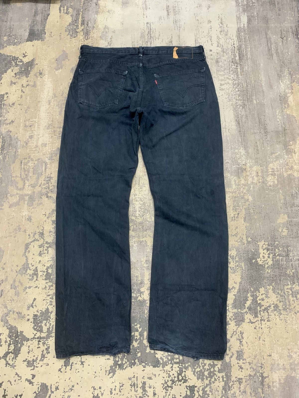 Levi's Levi’s 501 Super Black Y2K Distressed Denim Size US 38 / EU 54 - 7 Thumbnail
