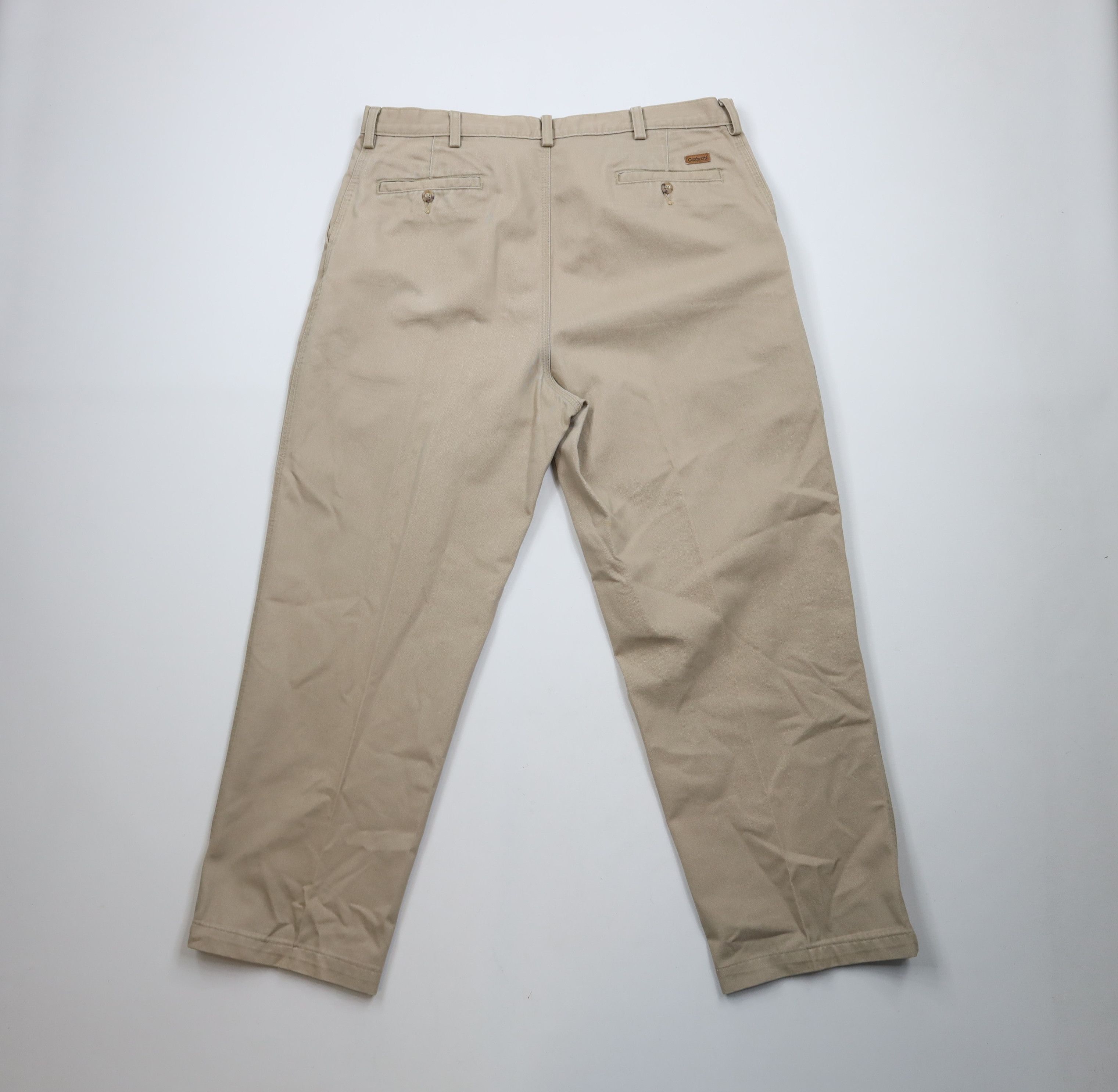 Carhartt × Vintage Vintage Y2K 2000 Carhartt Spell Wide Leg Chino Pants Beige Size US 40 / EU 56 - 10 Thumbnail