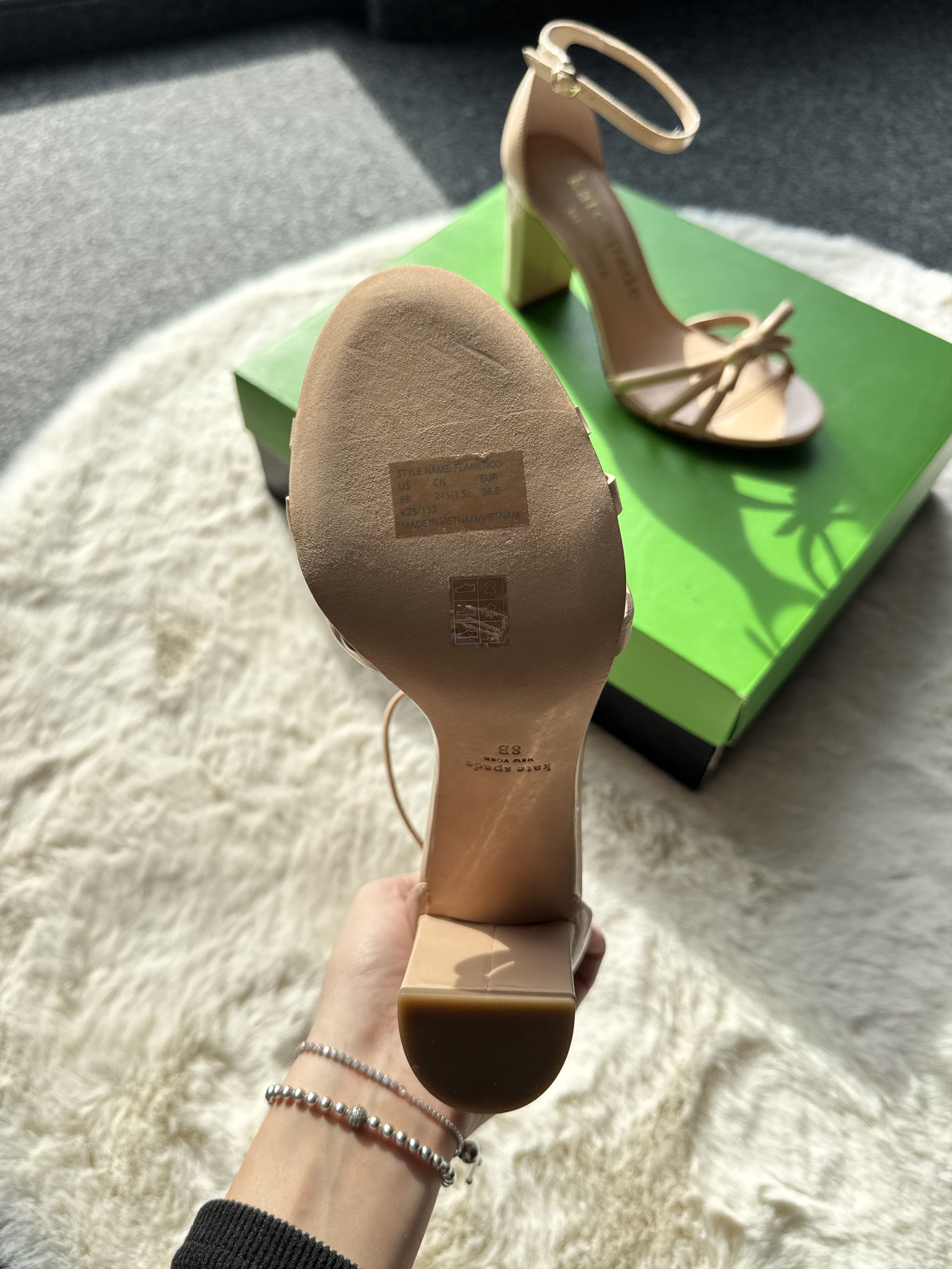 Kate Spade Kate Spade beige block heels sandals 38.5 Size US 8 / IT 38 - 4 Thumbnail
