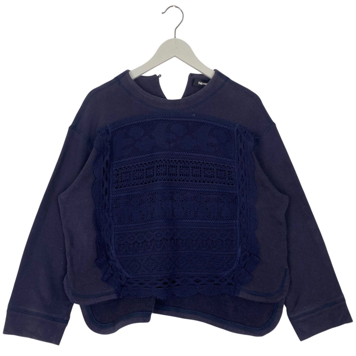 Other Vintage Issey Miyake Ne-Net Sweatshirt Navy Blue Cropped Size US S / EU 44-46 / 1 - 1 Thumbnail