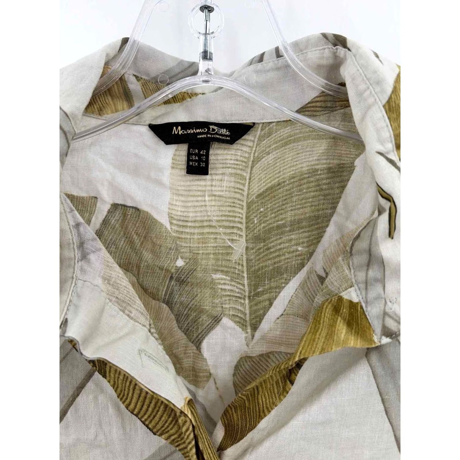 Massimo Dutti Massimo Dutti Button Down Ivory Size 10 Regular Pre-Owned Shirt Size L / US 10 / IT 46 - 3 Thumbnail