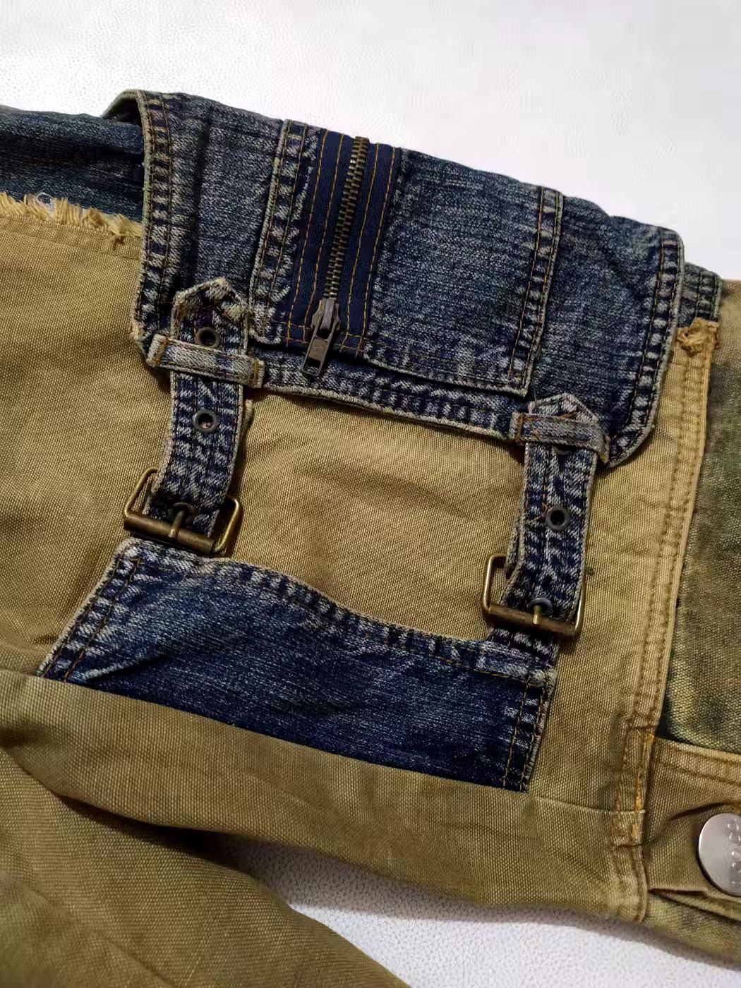 Japanese Brand ACOCO Japan Heavy Cargo Multipocket Bondage Patchwork Pants Size US 28 / EU 44 - 5 Thumbnail