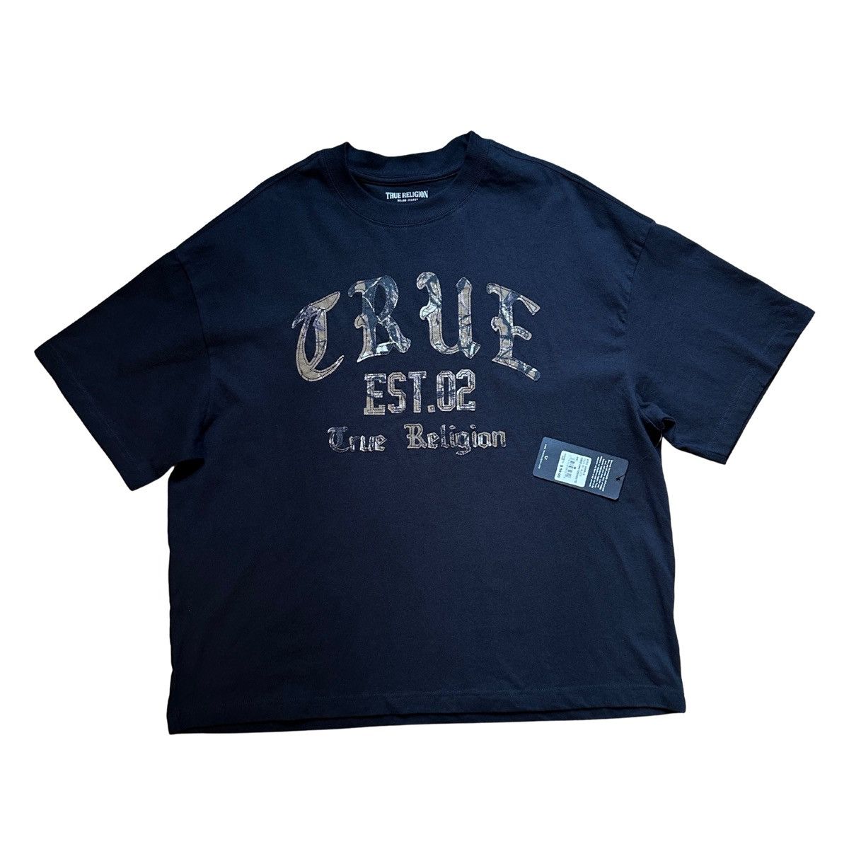 True Religion True Religion Men's "EST. 02" Oversized Graphic T-Shirt Size US M / EU 48-50 / 2 - 1 Thumbnail