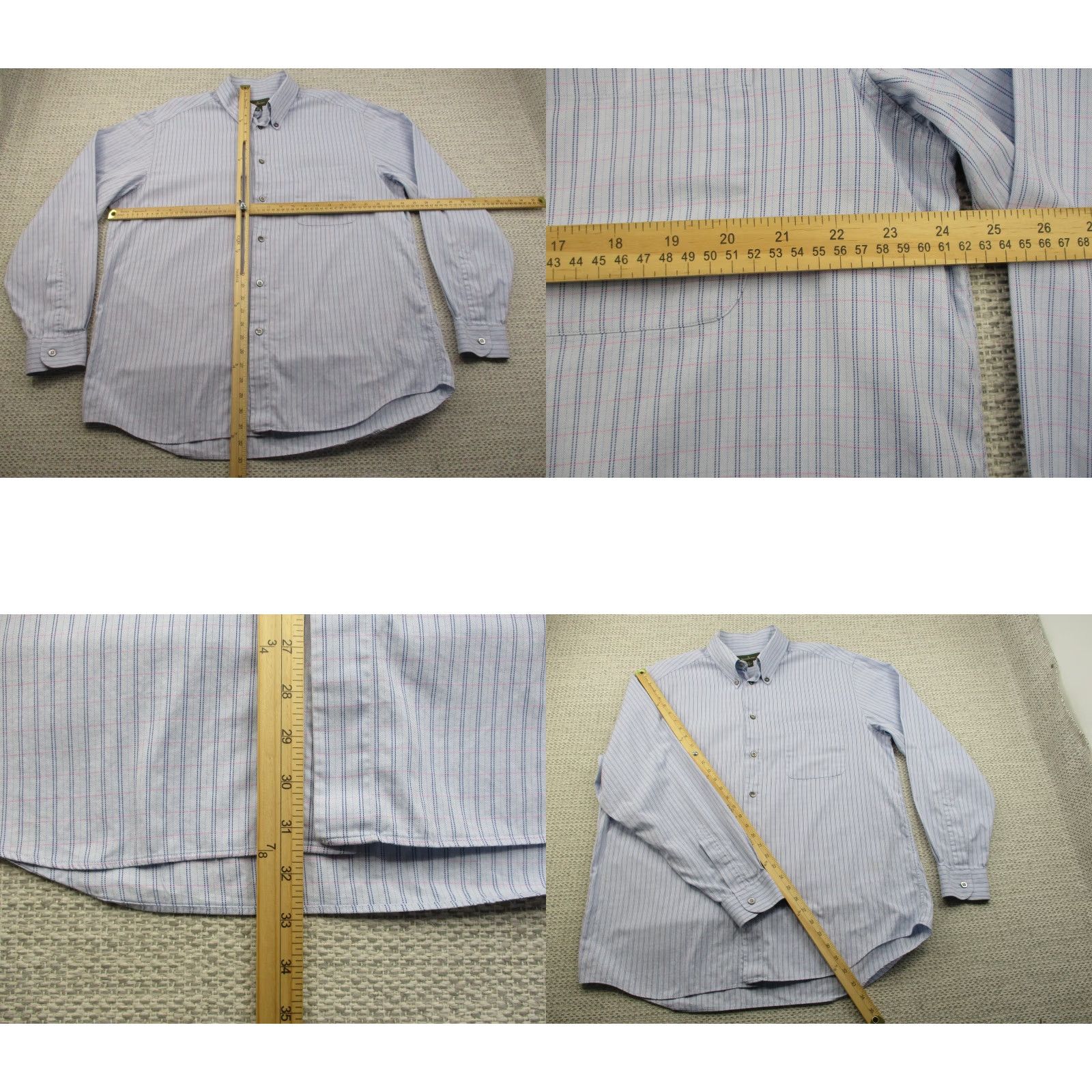 Ermenegildo Zegna Ermenegildo Zegna Shirt Mens XL Check Button Down Dress Made in Italy Blue Size 46R - 8 Thumbnail
